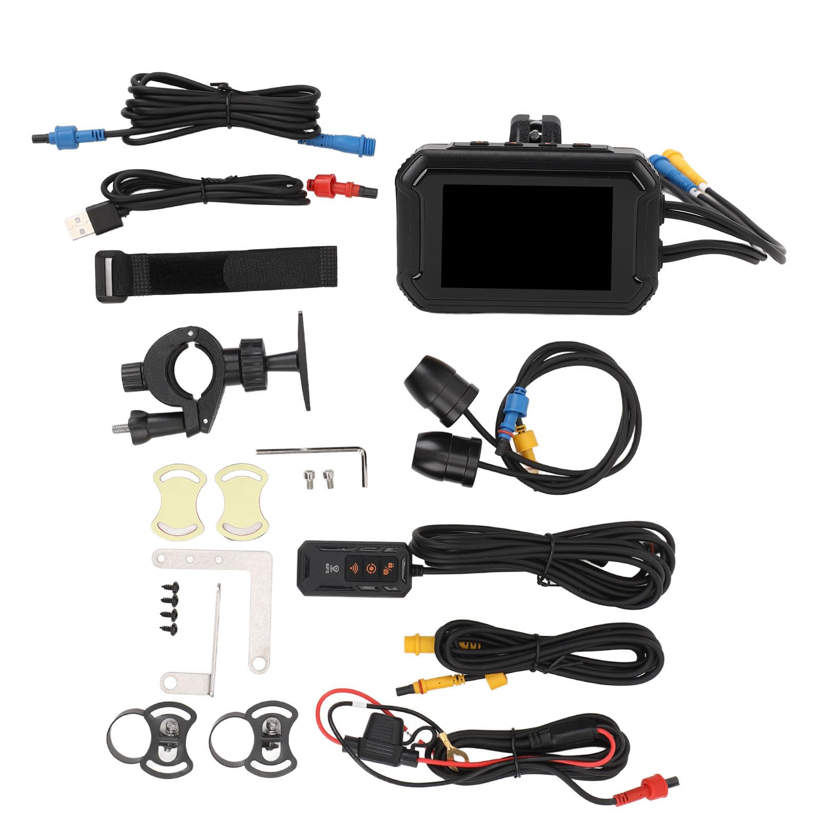 Kamera na deskę rozdzielczą motocykla 1080P WiFi 150 szerokokątny przód tył podwójne nagrywanie noktowizor rejestrator jazdy dla skuterów śnieżnych ATV UTV profesjonalny GPS