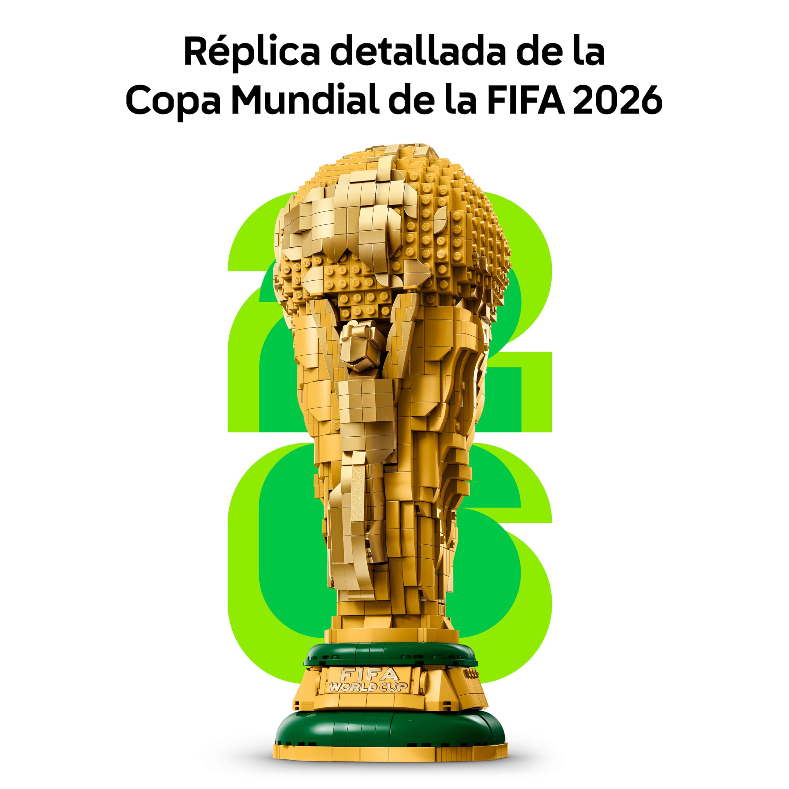 LEGO Editions Trofeo Oficial de la Copa Mundial de la FIFA - Trofeo de Juguete - Maqueta 3D con Minifigura Coleccionable - Regalo de Fútbol para Niños y Niñas de 12+ Años y Fans Adultos - 43020