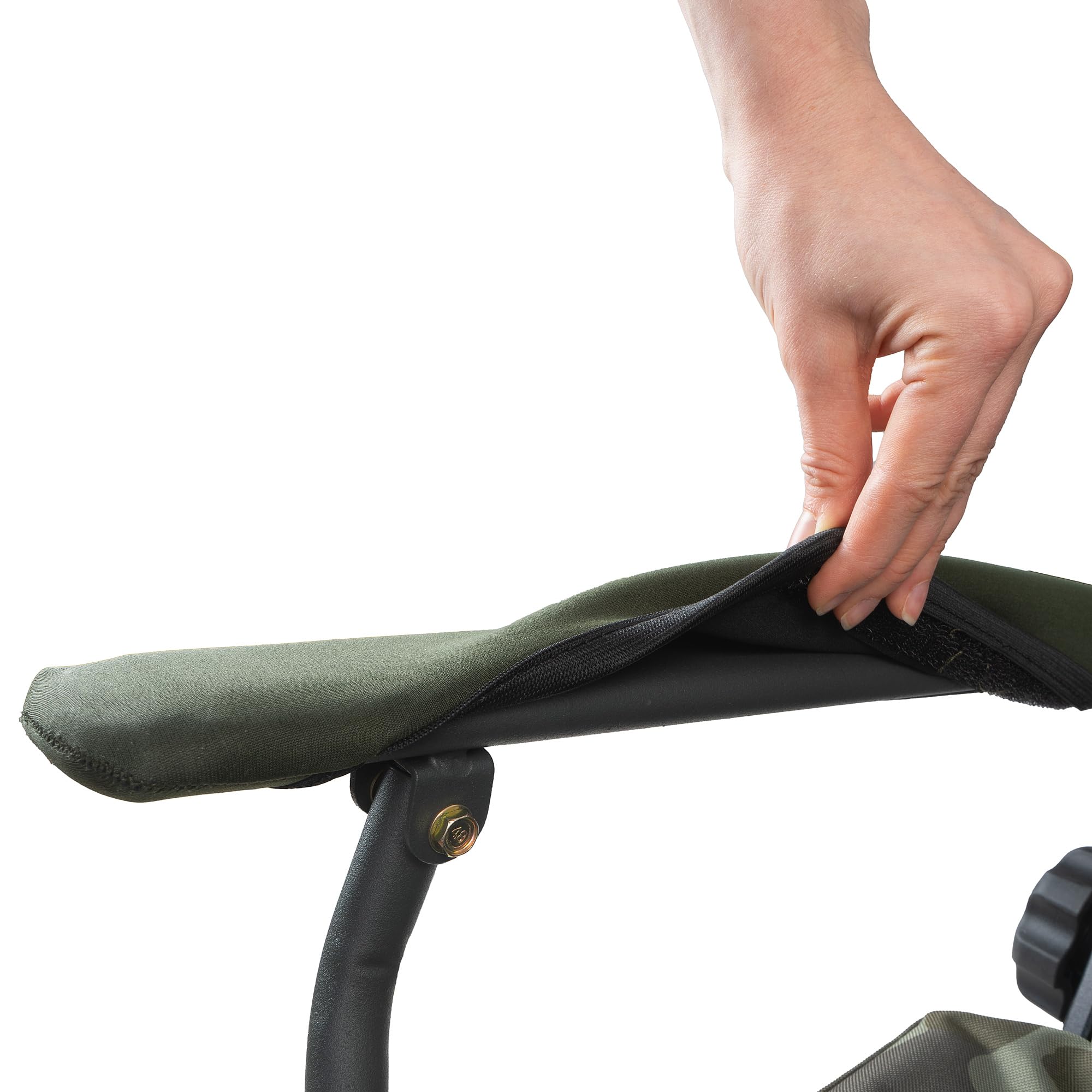 CampFeuer Sedia Pesca Camouflage Verde Oliva | Sedia Campeggio Regolabile Altezza | Poltrona Carpfishing Pieghevole con Cuscino | Sedia Outdoor Viaggio per Campeggio, Tenda, Pesca | Carp Chair