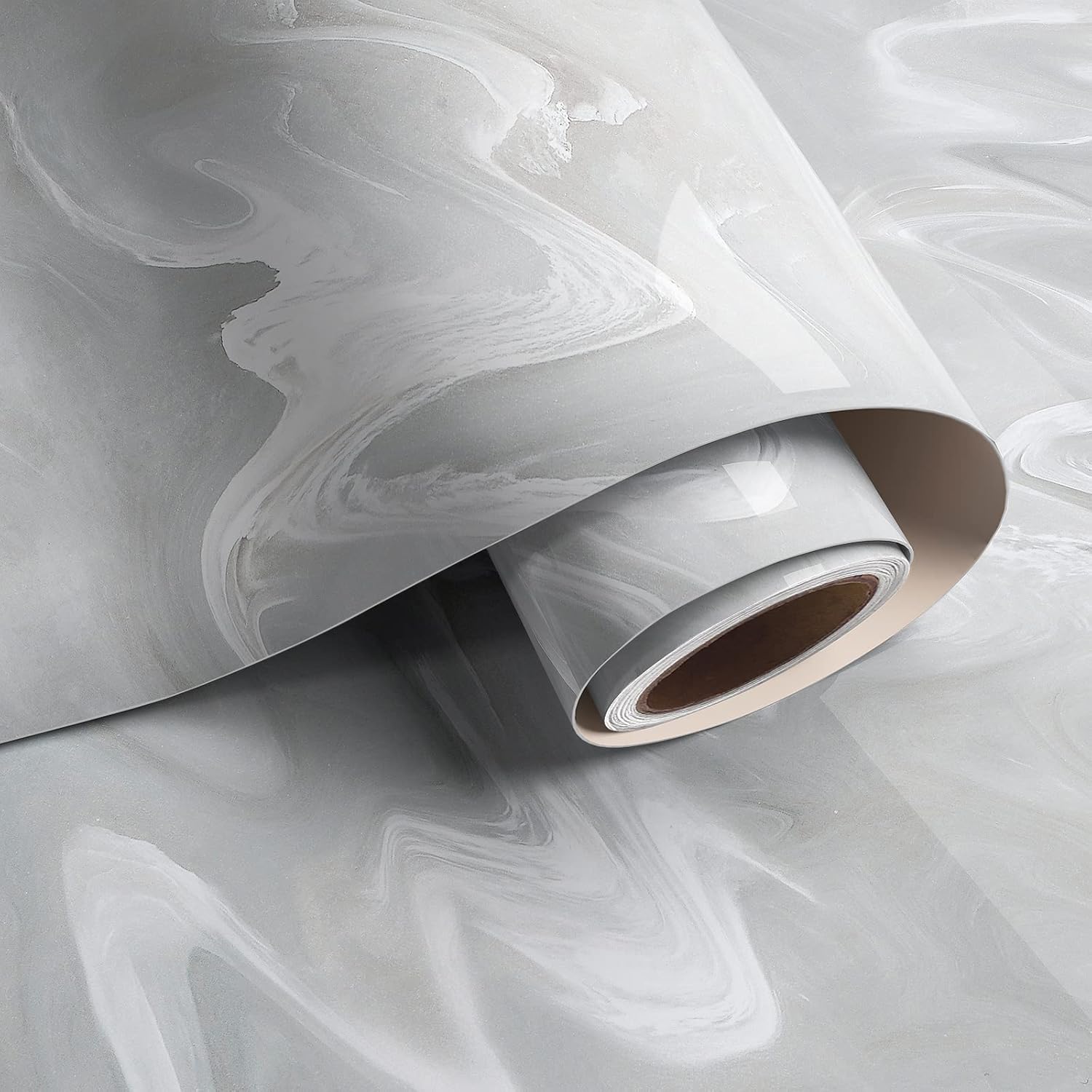 VaryPaper Self Adhesive Grey White Marble Wallpaper 40cmx200cm Marble