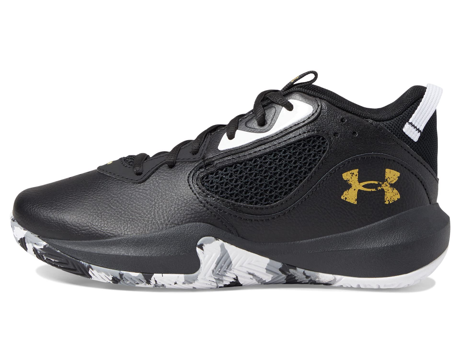Under Armour Zapatillas de Baloncesto Unisex Grade School UA Lockdown 6 Court Performancence, Color Negro, Talla 38 EU, Negro, 38 EU