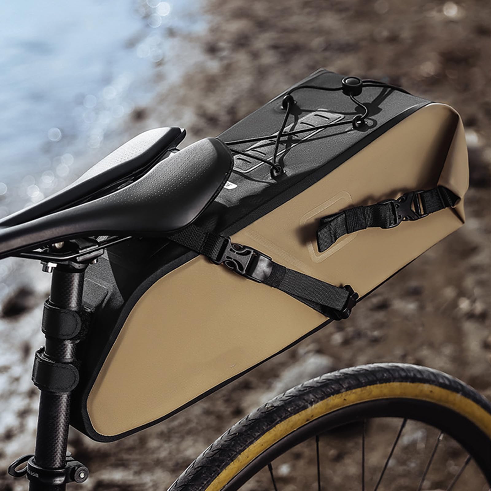 Bolsa de sillín para bicicleta de carretera, bolsillos pequeños, bolsa trasera, tijas de sillín de bicicleta, bolsas traseras, bicicletas impermeables bajo el asiento, almacenamiento