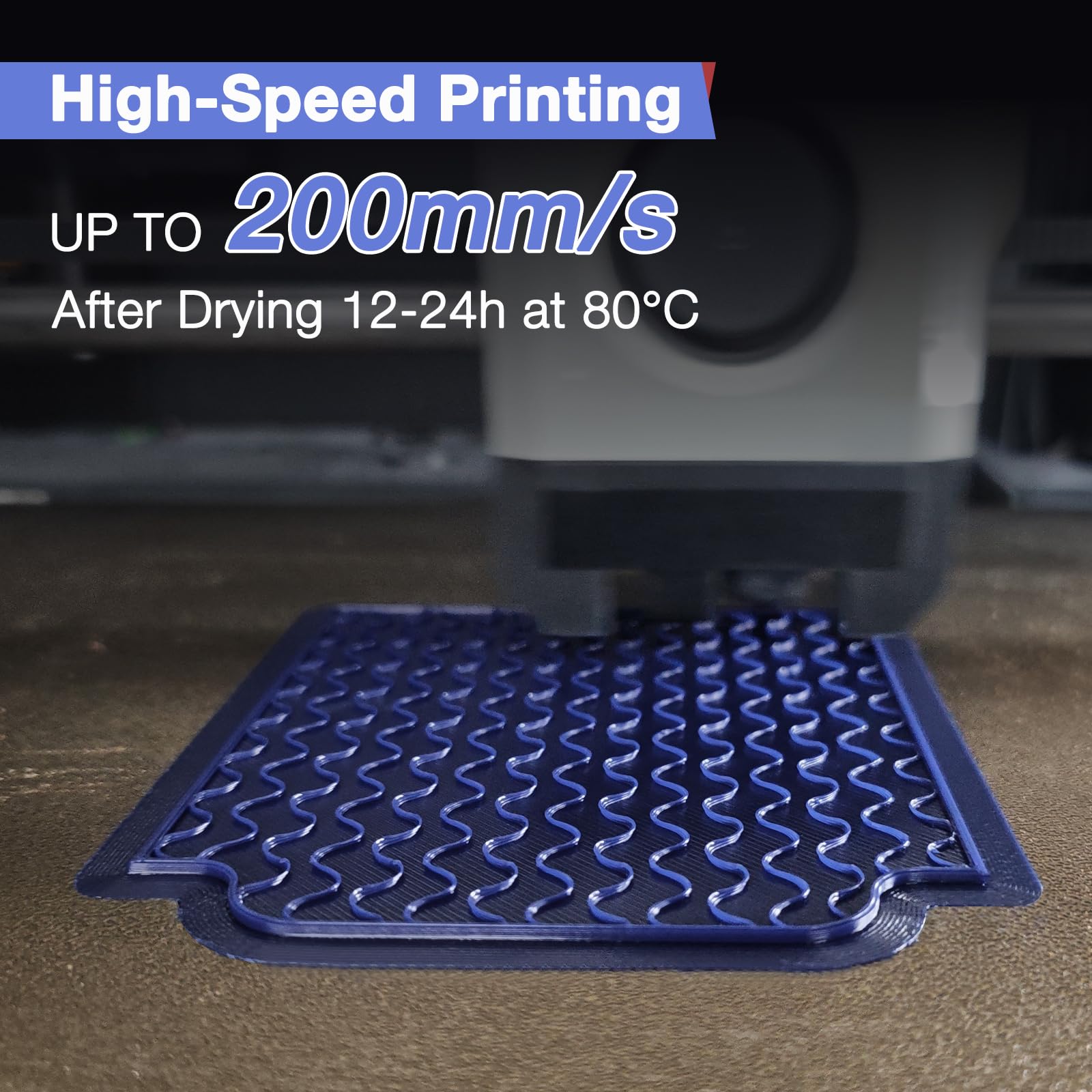 YXPOLYER Nylonowy filament do drukarki 3D, niebieski PA6, 1 kg, nylon z odporną na wysoką temperaturę szpulą kompatybilną z AMS, filament do drukowania 3D, Easy PA, 1,75 mm