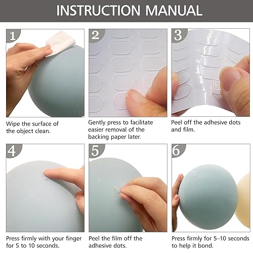 Miniatura 6 de 600 masillas adhesivas de doble cara con lengüetas para tirar, 0.31 x 0.51 pulgadas, impermeable, extraíble, adhesivo adhesivo para pared, figura,