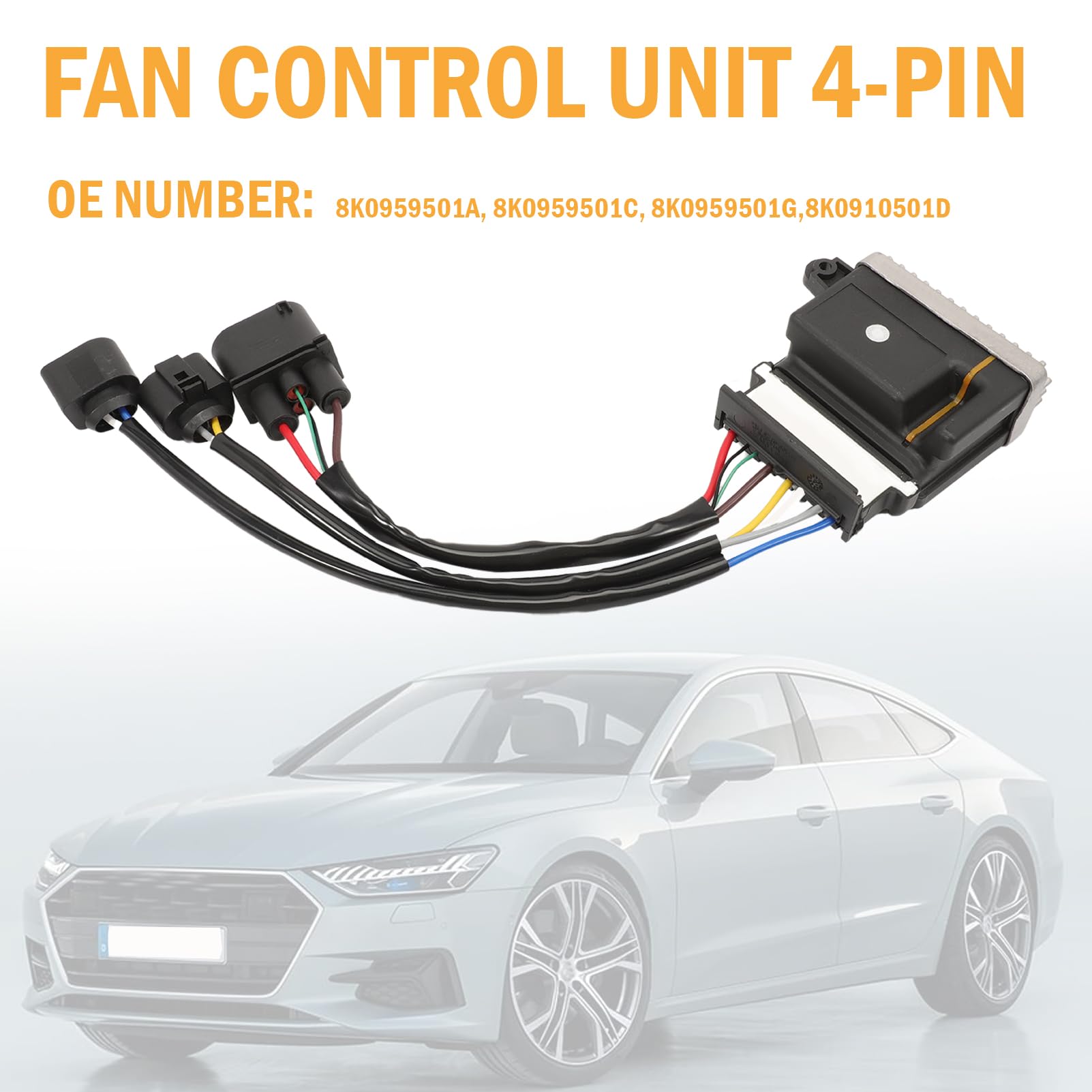 Dispositivo di controllo della ventola per Audi A6 C7 A5 8F7 A4 B8 Q3 8U 8R 2007-2018 8K095 9501A 8K0959501C (8 poli)