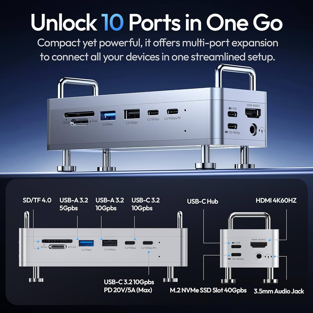 分配器・切替器 Ulanzi QT03 Amazon.com: ULANZI QT03 Docking Station & Stand with NVME