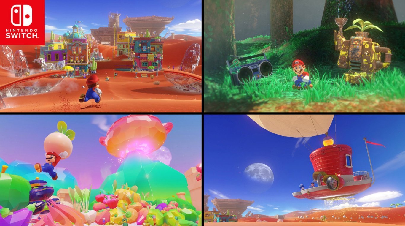 Nintendo Switch 32gb Azul/Rojo Neón + Super Mario Odyssey