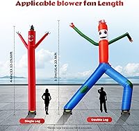 Vista 2 de Soplador de aire, resistente a la intemperie Air Dan cers - Ventilador inflable para hombre de tubo inflable para bailarines del cielo de 17.7