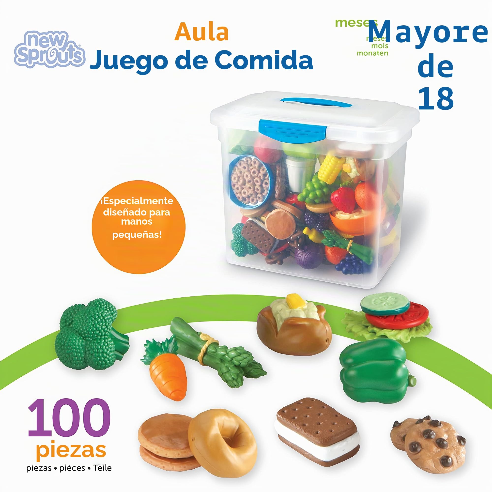 Learning Resources Set de Comida de Juguete para el Aula New Sprouts