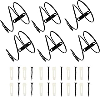 Cabilock 6 szt. naścienny stojaki na wino metalowe wiszące butelki czerwonego wina uchwyt ekspozycyjny pojedynczy stojak na butelki wina organizer do piwnicy salonu