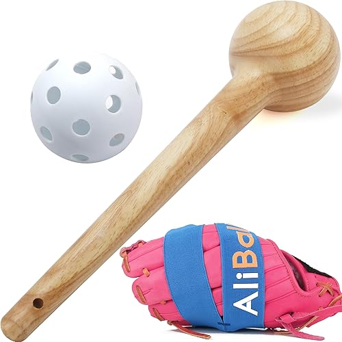 Miniatura 8 de Kit de rompimiento de guante de béisbol, un mazo de guante de béisbol de construcción sólida de una pieza, correa de guante, bola de plástico