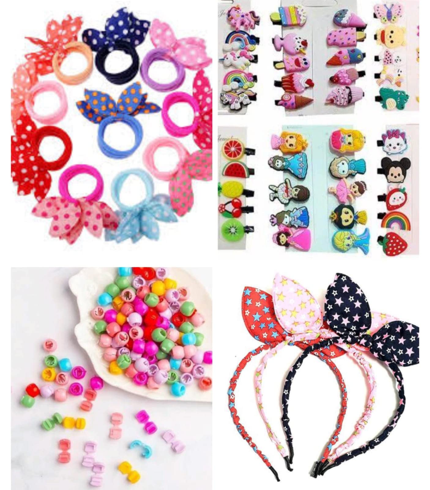 Snowpearl 30 Pieces Hair Accessories Combo - Mini Hair Claw Beads | Cartoon Hair Clips | Rabbit Rubber Bands | Rabbit Hair Bands - Multicolor for Women & Girls (B0BVFVF74F) Amazon Price History, Amazon Price Tracker