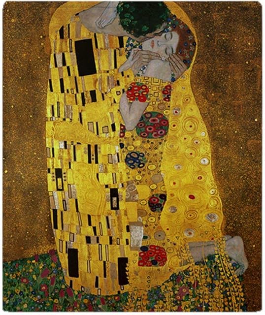 YISUMEI Blanket Gustav Klimt The Kiss Soft Flannel Fleece Blanket Bed Throw (150 x 200 cm)