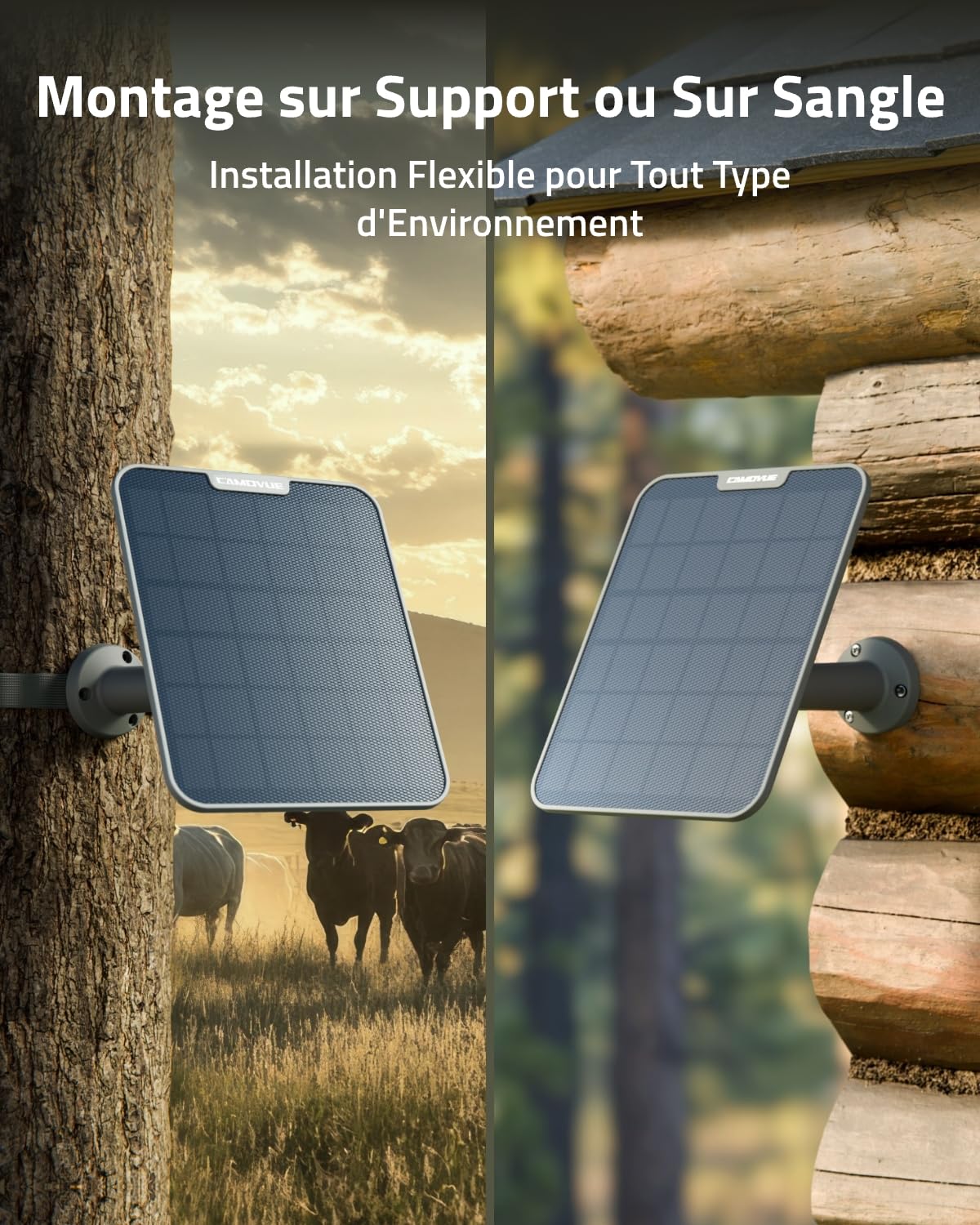 Panneau Solaire pour Caméra de Trail SP-10, Chargement Rapide 6W pour Alimentation Non-Stop, pour l'Extérieur, Installation Flexible, IP65, Compatible Seulement Talon & Talon Pro