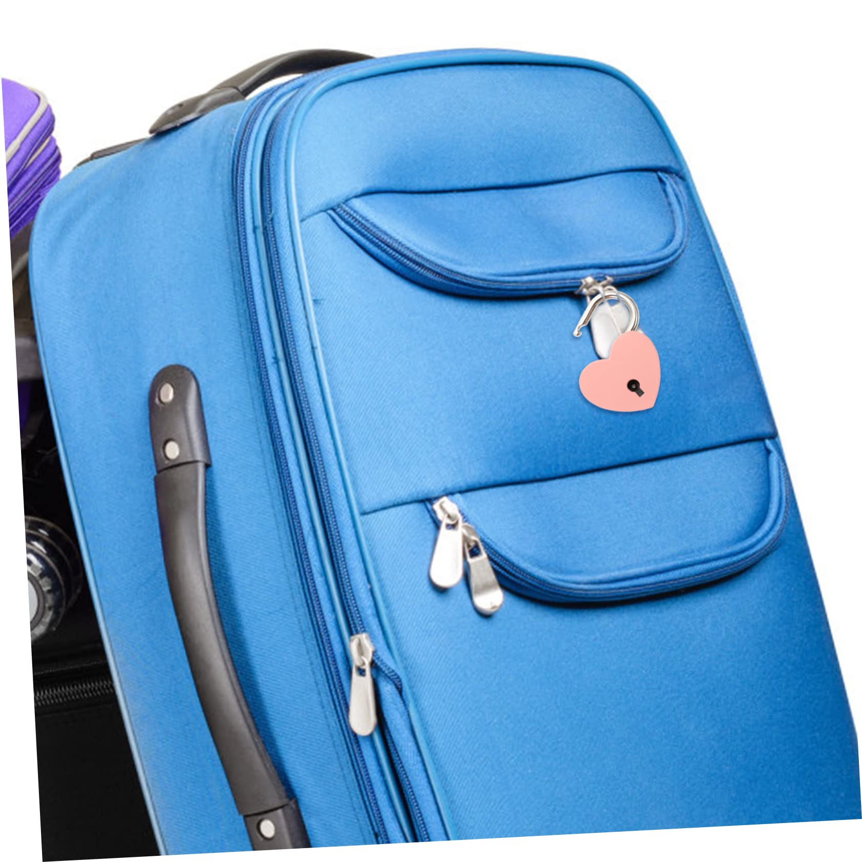 OSALADI 10piezas Candados Forma De Corazón Cerraduras De Luggage y Diario Para Viajes y Accesorios De Moda Con Llave Diseño Atractivo y Práctico