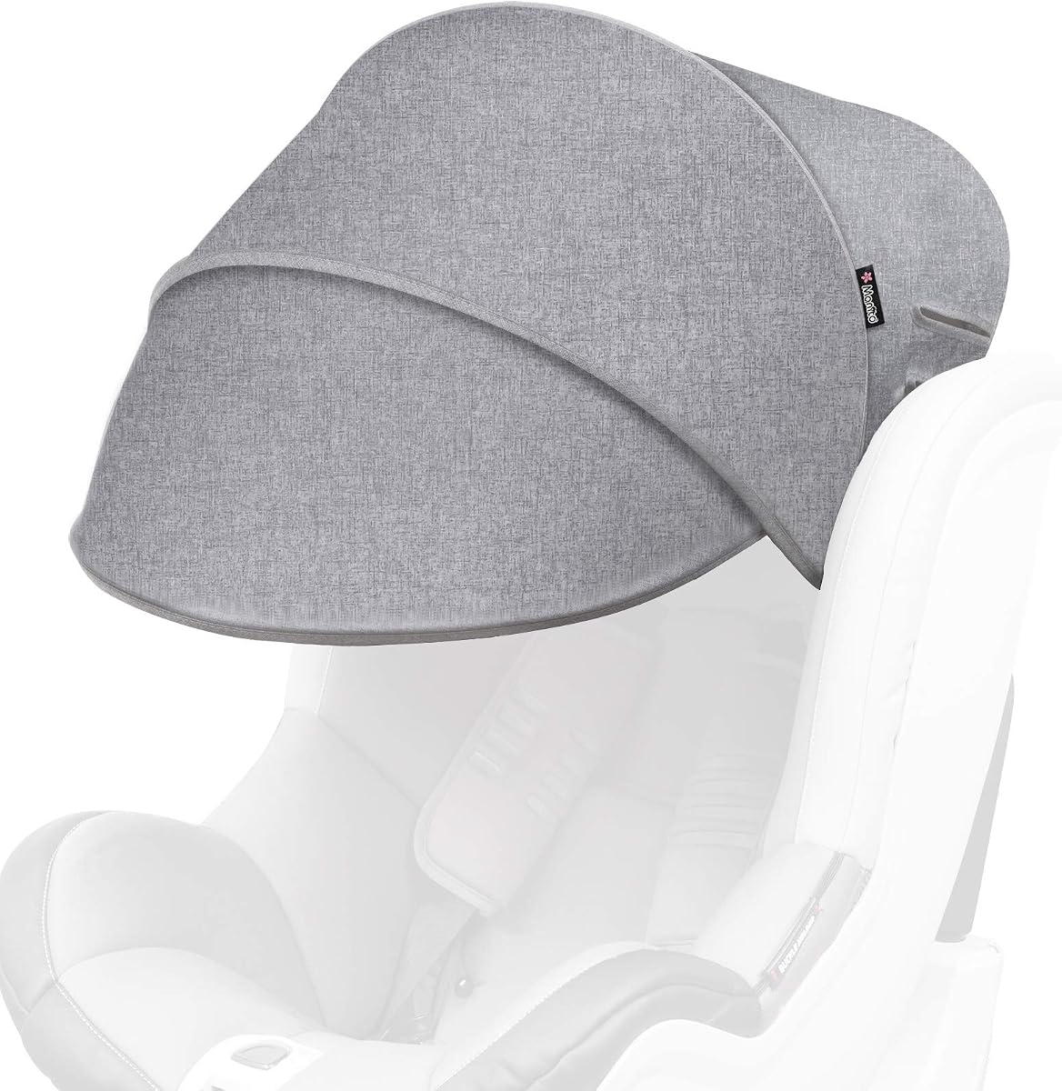 Sun Shade Extender/Auxiliary Canopy for Car Seat (Black Grey)