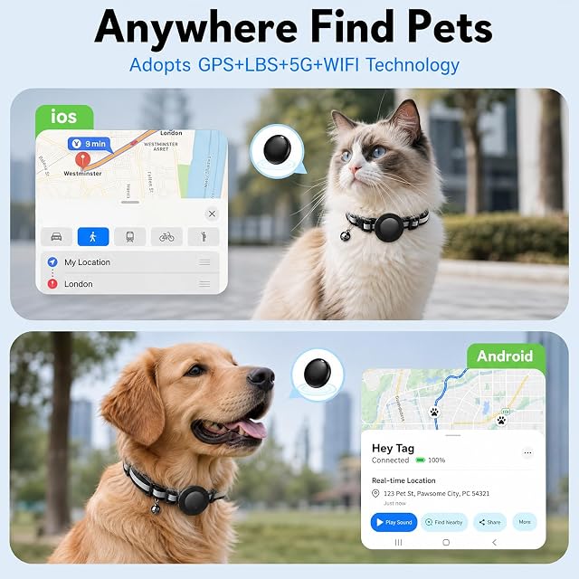 Foto 5 de 7 de Collar GPS Gatos 2 en 1,Localizador GPS Perros iOS/Android