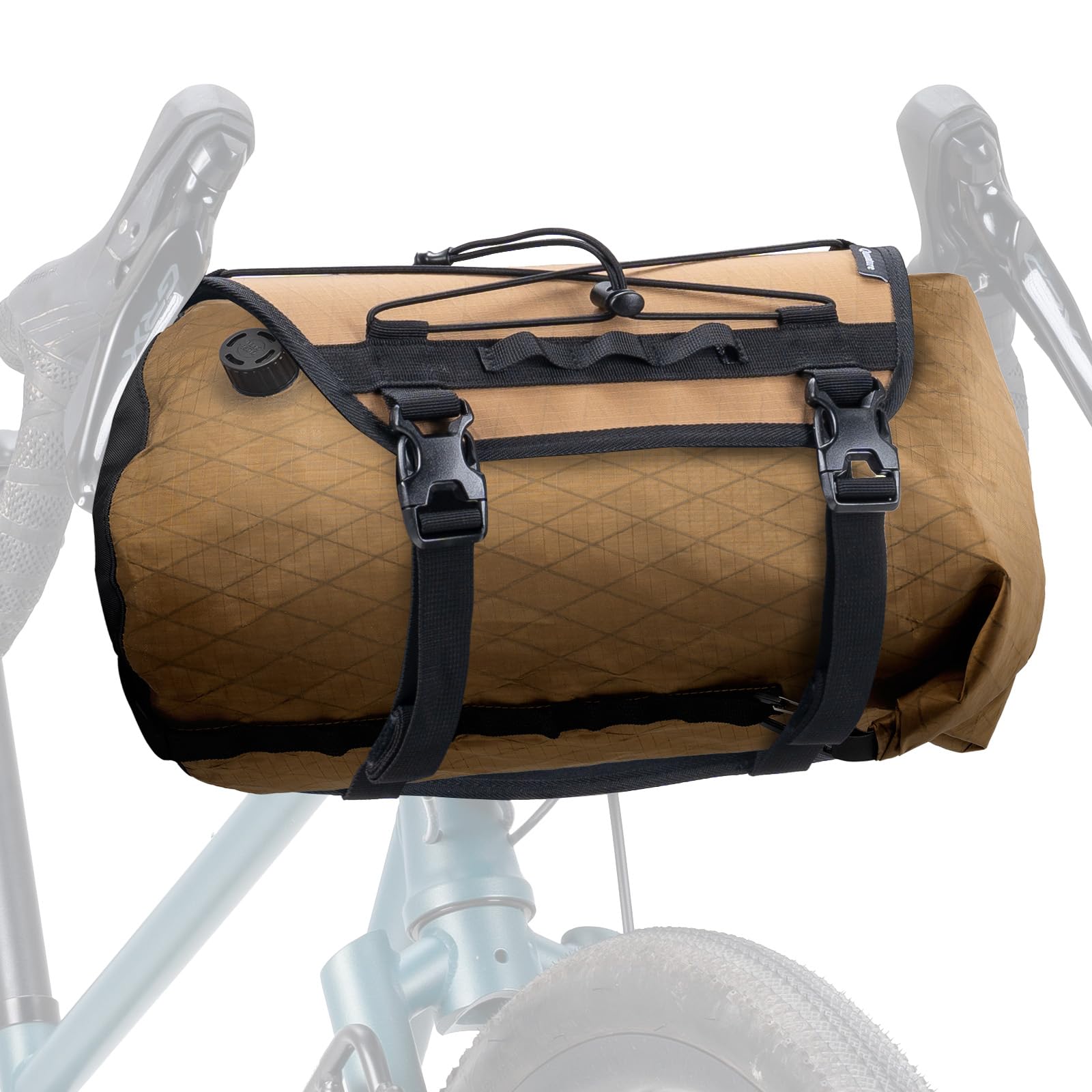 Borsa Impermeabile 12L, Base di Montaggio della Borsa da Manubrio Bici, Set Fissaggio Stabile e Compressibile per Bikepacking Ciclismo