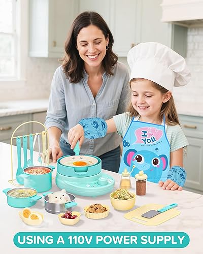 Miniatura 2 de Juegos de cocina para niños, juego de cocina real con juego de cuchillos para niños para hacer alimentos reales, juego de cocina Montessori para