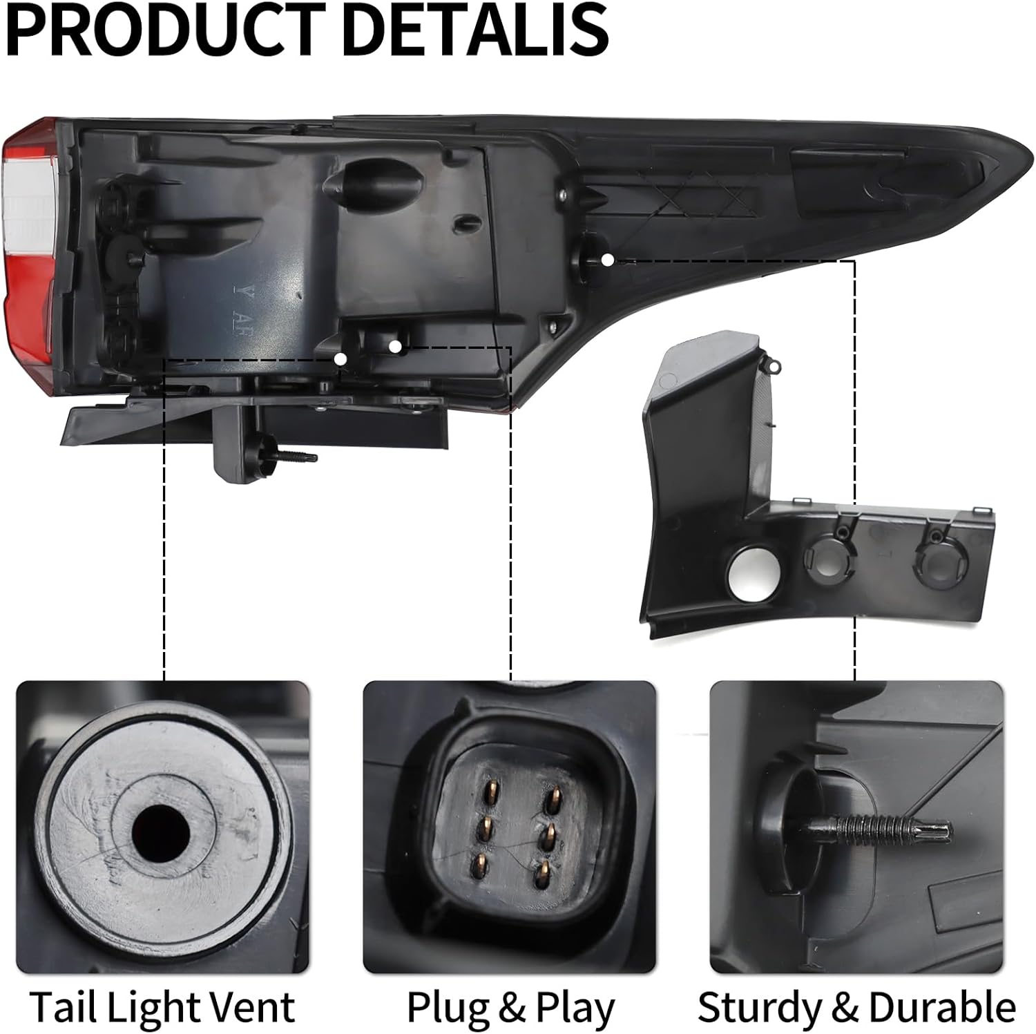 ‎Tail Light Fit For 2018 2019 2020 Chevrolet Traverse,Right Passenger Side LED Outer Rear Brake Turn Signal Lamp Assembly Replace 84618032 GM2805130
