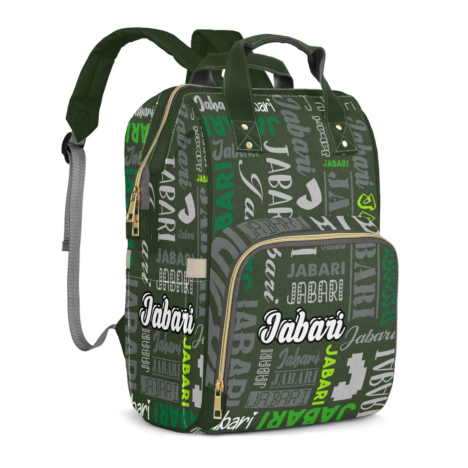 ZAACUSTOM Custom Name Boy Baby Bags, Nylon Personalized Diaper Bag Backpack for Baby Boy Mom, Large Capacity, Waterproof, Multifunctional, Adjustable