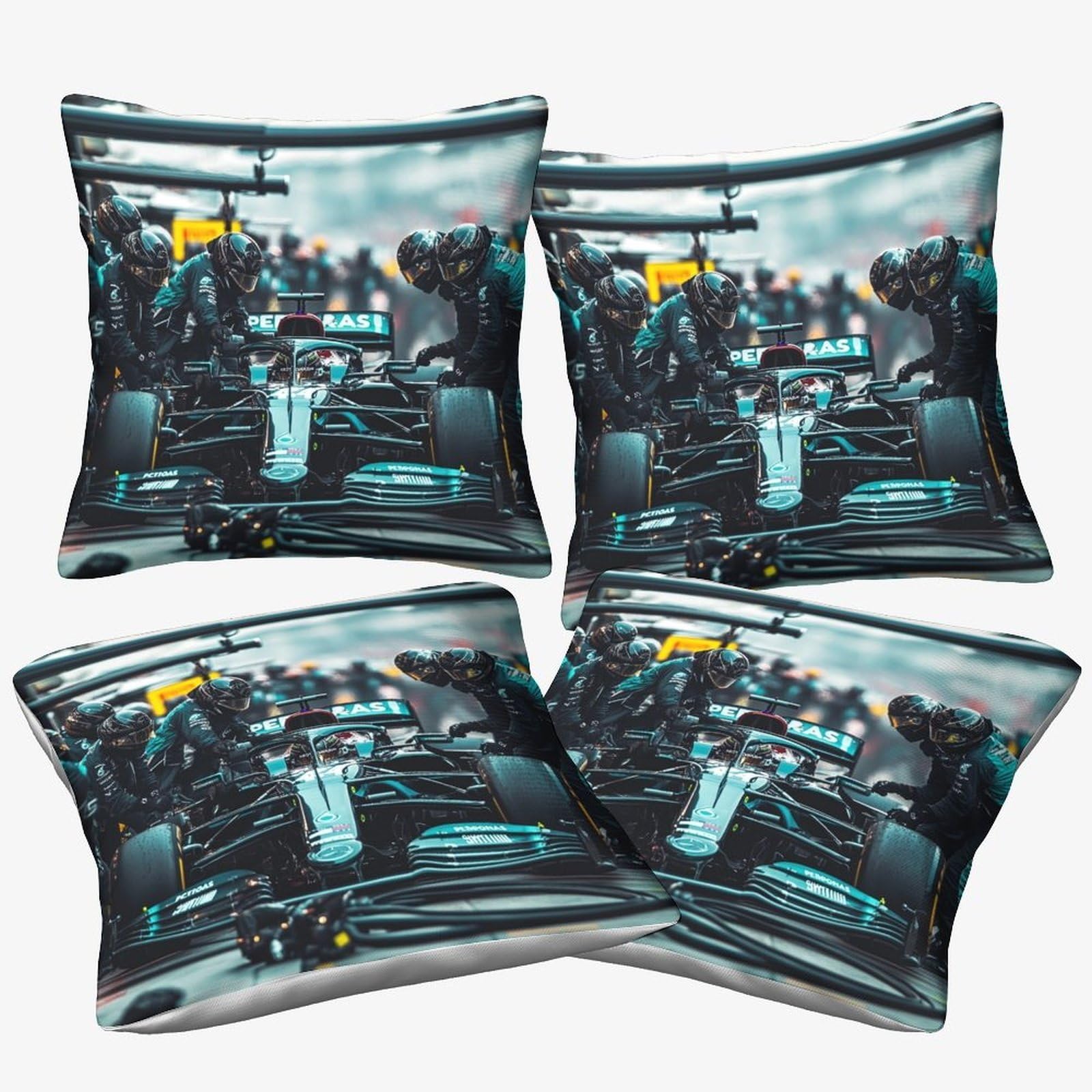 3U6c4m9k Formulaa Racing-1 Decorative Microfiber 40X40cm, 4 Pcs Cushion Covers 40X40cm, 4 Pcs, Rectangular Pit Stop Throw Pillow Covers For Garden Patio Living Room Couch Sofa
