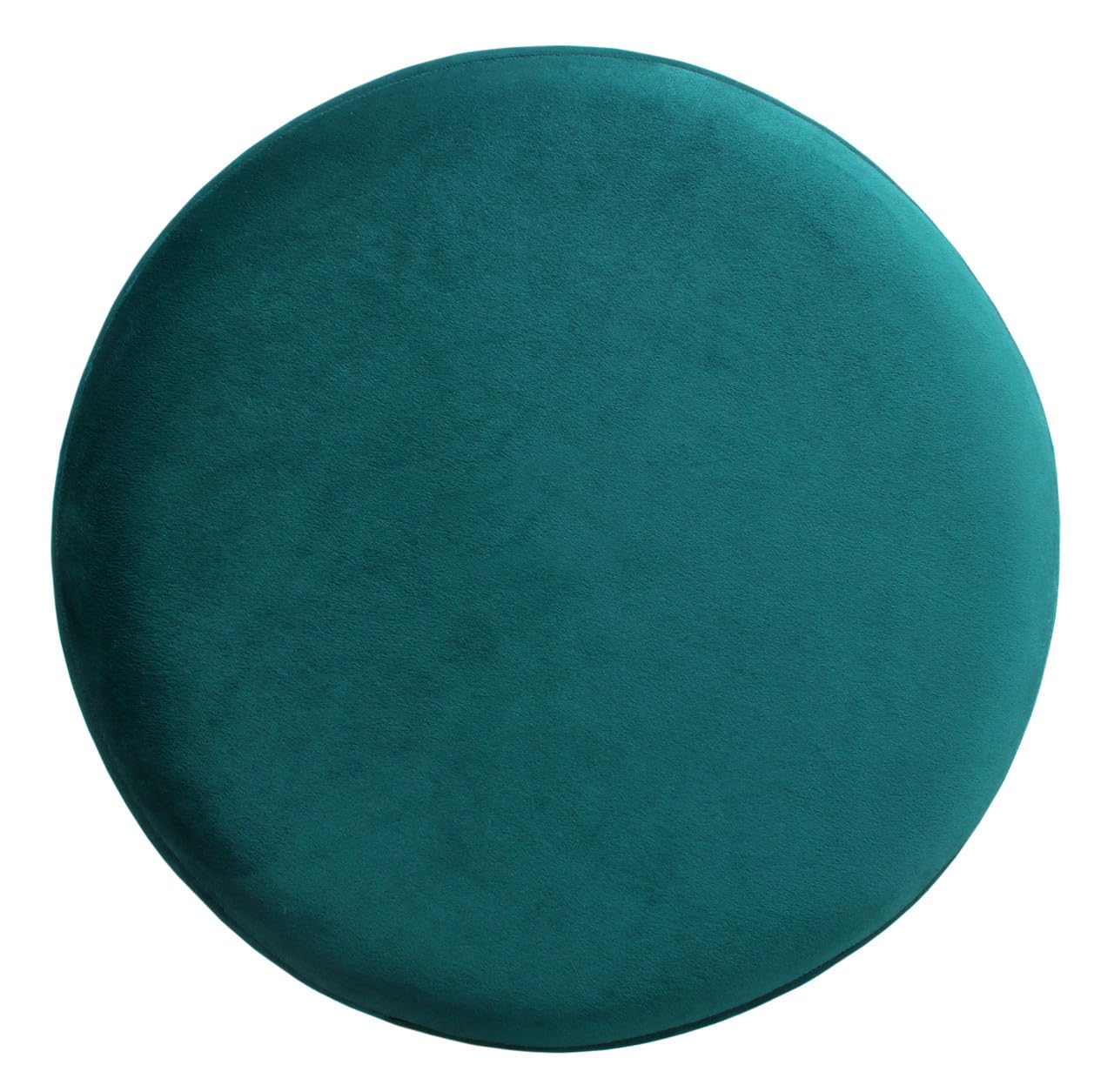Premium Velvet Round Ottoman Stool Cover – Stretch Ottoman Slipcover for Vanity & Footstool – Washable, East to Remove & Fits in 16-Inch Diameter, 8 Inch Box Height, Seagreen