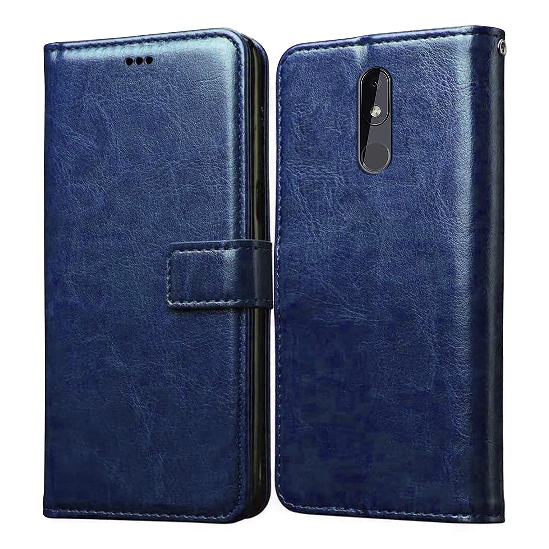 Casotec Flip Cover for Nokia 3.2 | Premium Leather Finish | Inbuilt Pockets & Stand | Flip Case for Nokia 3.2 (Blue) (B09S6M7PTL) Amazon Price History, Amazon Price Tracker