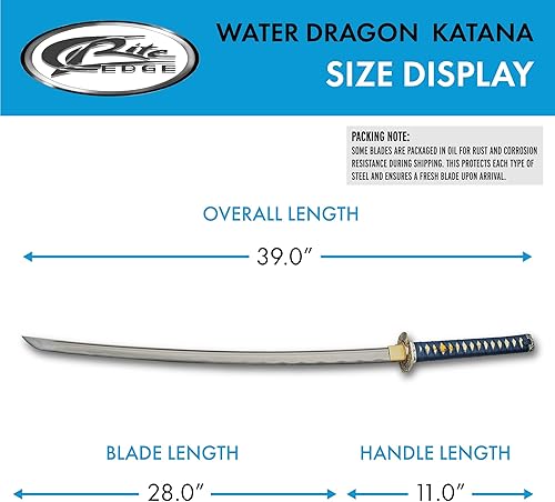 Miniatura 7 de Espada Katana réplica de acero al carbono de estanque Koi verde de 39 pulgadas con vaina impresa ABS