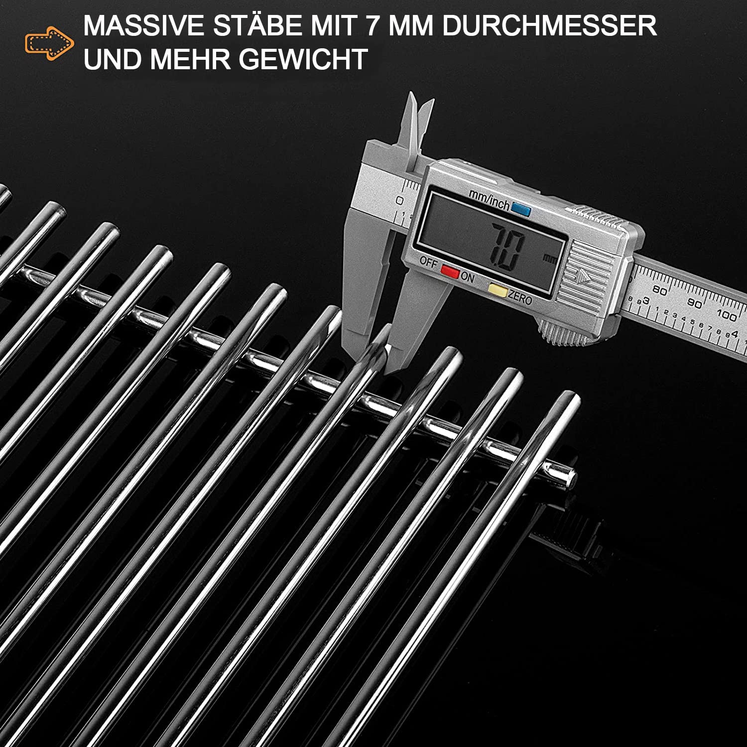 7639 Edelstahl Grillroste 44,5x30 cm passend für Weber Spirit 300 Serie I & II E310 E320 E330 SP310, Zubehör Grillrost für Spirit 700 900 Genesis Silver Gold B&C Gasgrill, Ersatzteile ersetzt 7638