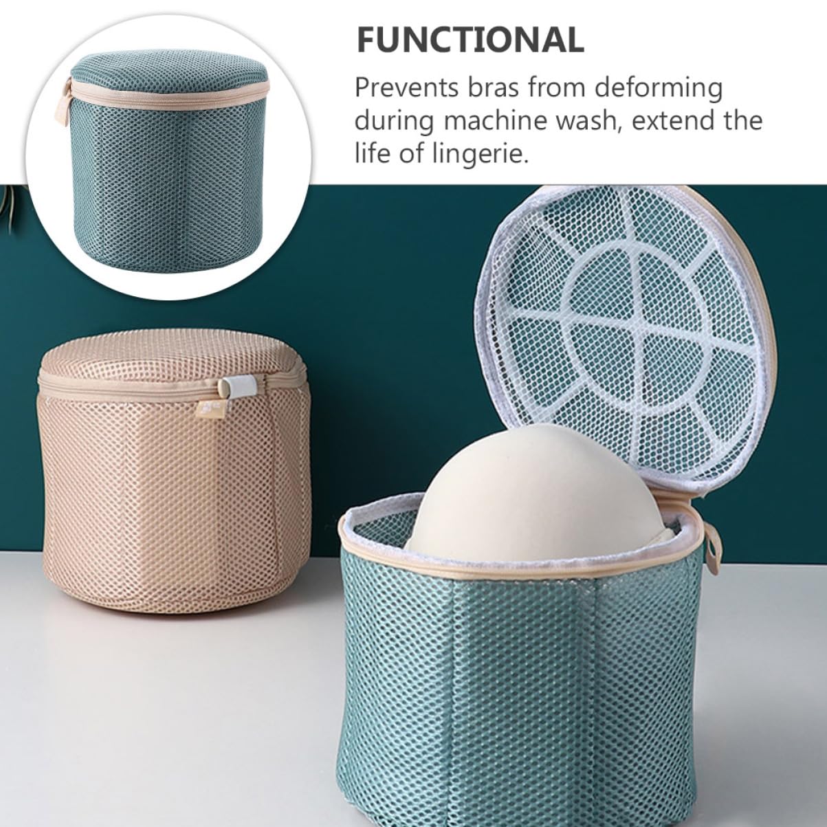 Alipis 2piezas Bolsa De Lavandería Reutilizable Para Sujetadores Bolsa De Lavado Cremallera Protección Para Ropa Interior y Lencería Para Máquina De Lavar