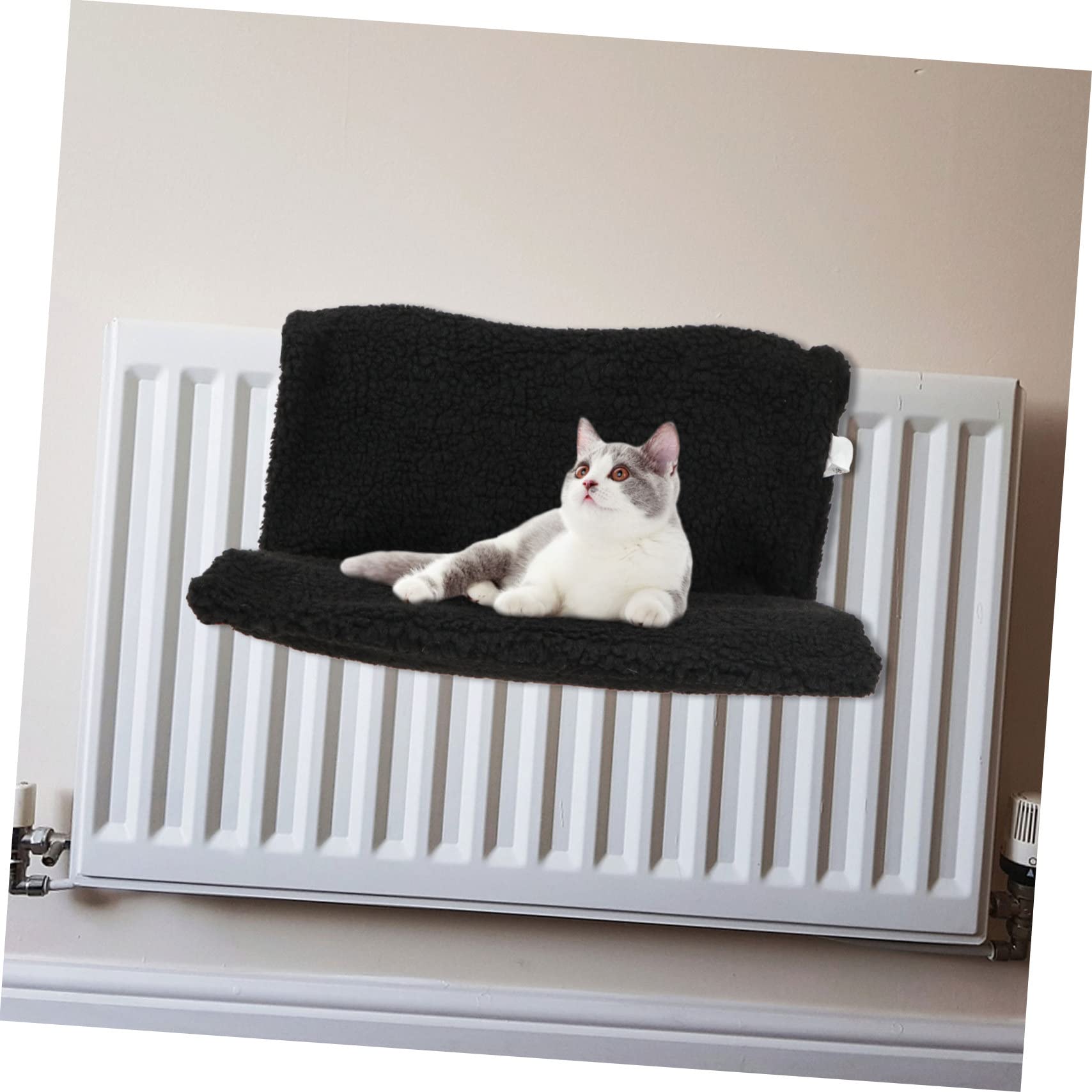 Hamac pour Chat de Radiateur à Cadre Métallique Noir
