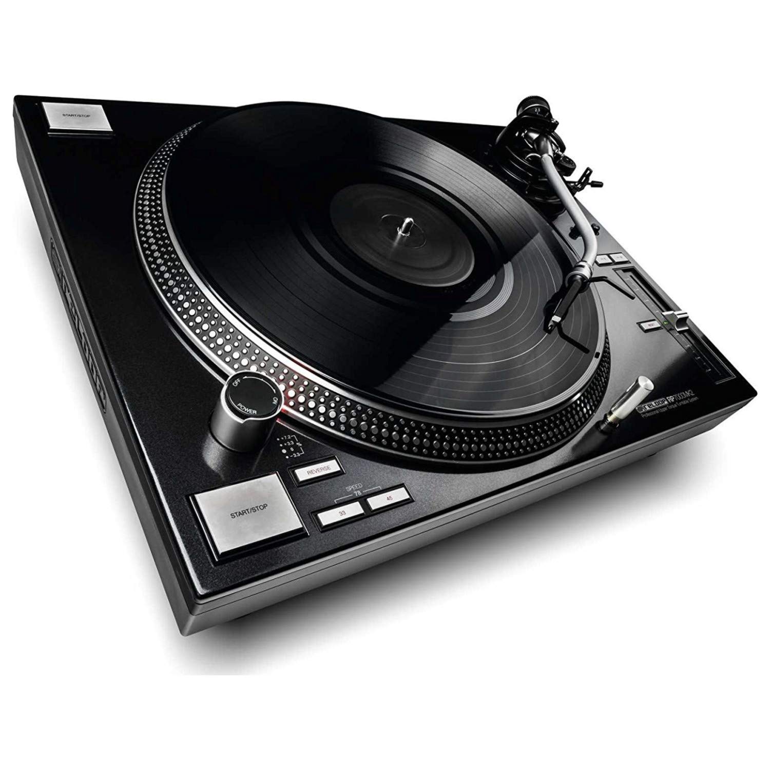 Reloop RP7000MK2 Pro Upper Torque Turntable System Bundle w/Headphones and Cloth