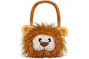 Adorable Lion Easter Basket Bucket for Kids: Easter Decor & Egg Hunt Tote
