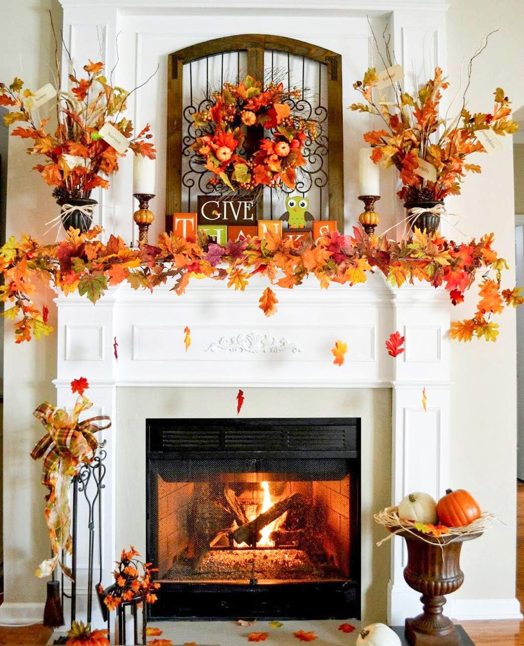 Fall Maple Leaf Garland - 6 Ft Thanksgiving Decor -3