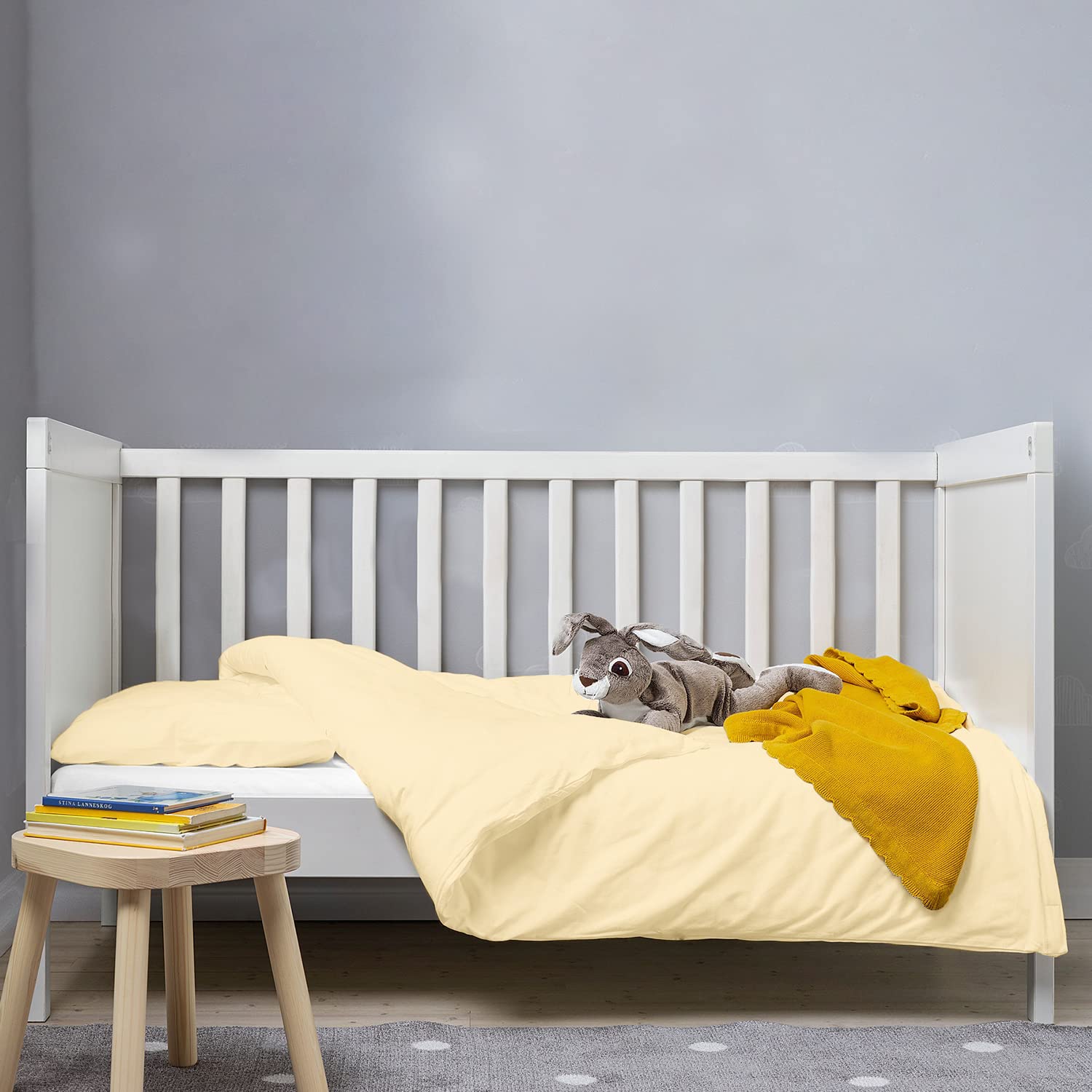 Pizuna Toddler Crib Pillow Cases 33x46cm Baby Blue, 2pc 400 Thread Count 100% Long Staple Cotton Luxurious Sateen Weave Baby Small Pillow Cases For Crib Bed By — view 32