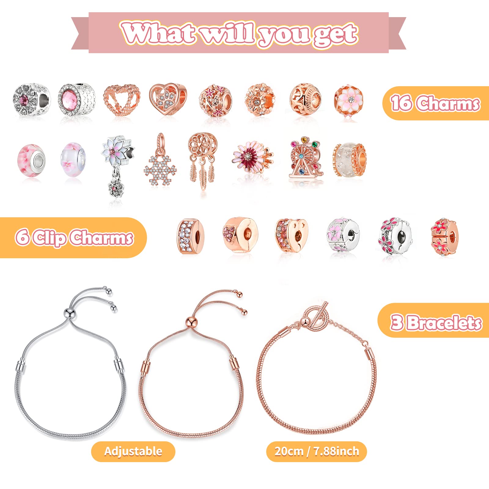 Calendrier De L'Avent Bijoux Pour Femme Fille,Set 24