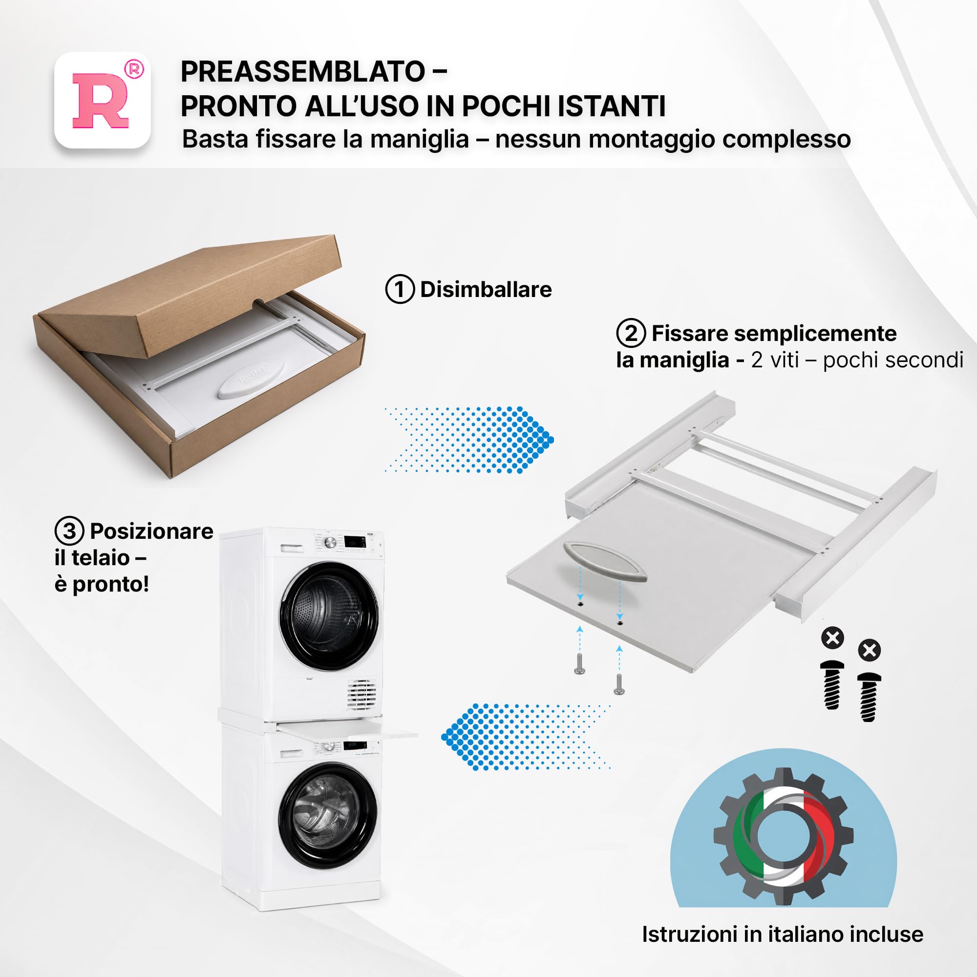 ROLLER Kappatos Kit Sovrapposizione Premium, Ripiano Estraibile, 250 kg