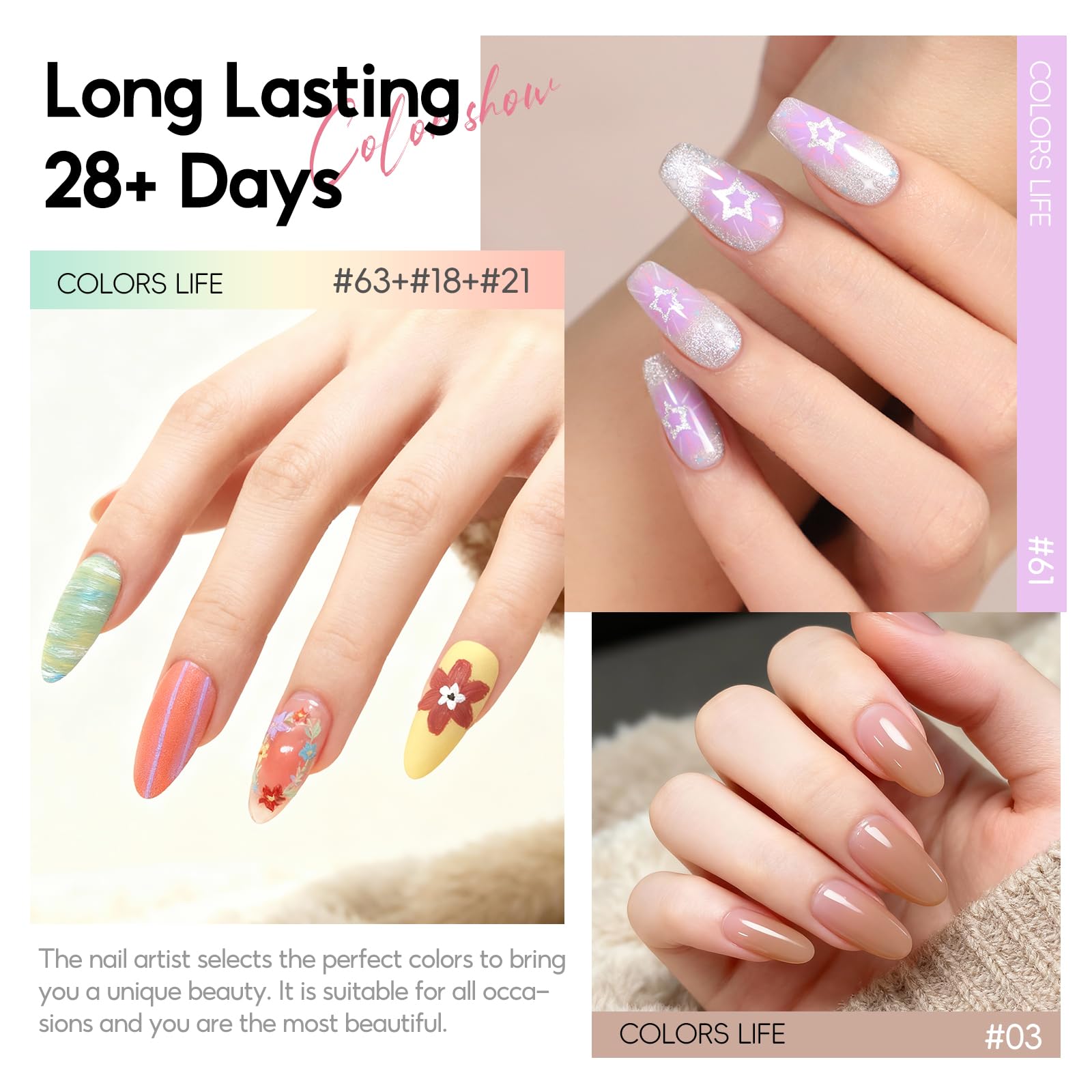 PEACECOLOR Gradient Painting Gel Nail Polish Set, 9 Colors Ombre Gel White Pink Red Yellow Spring Summer Color with Nail Sponges Metal Grabber French Manicure DIY Nail Art