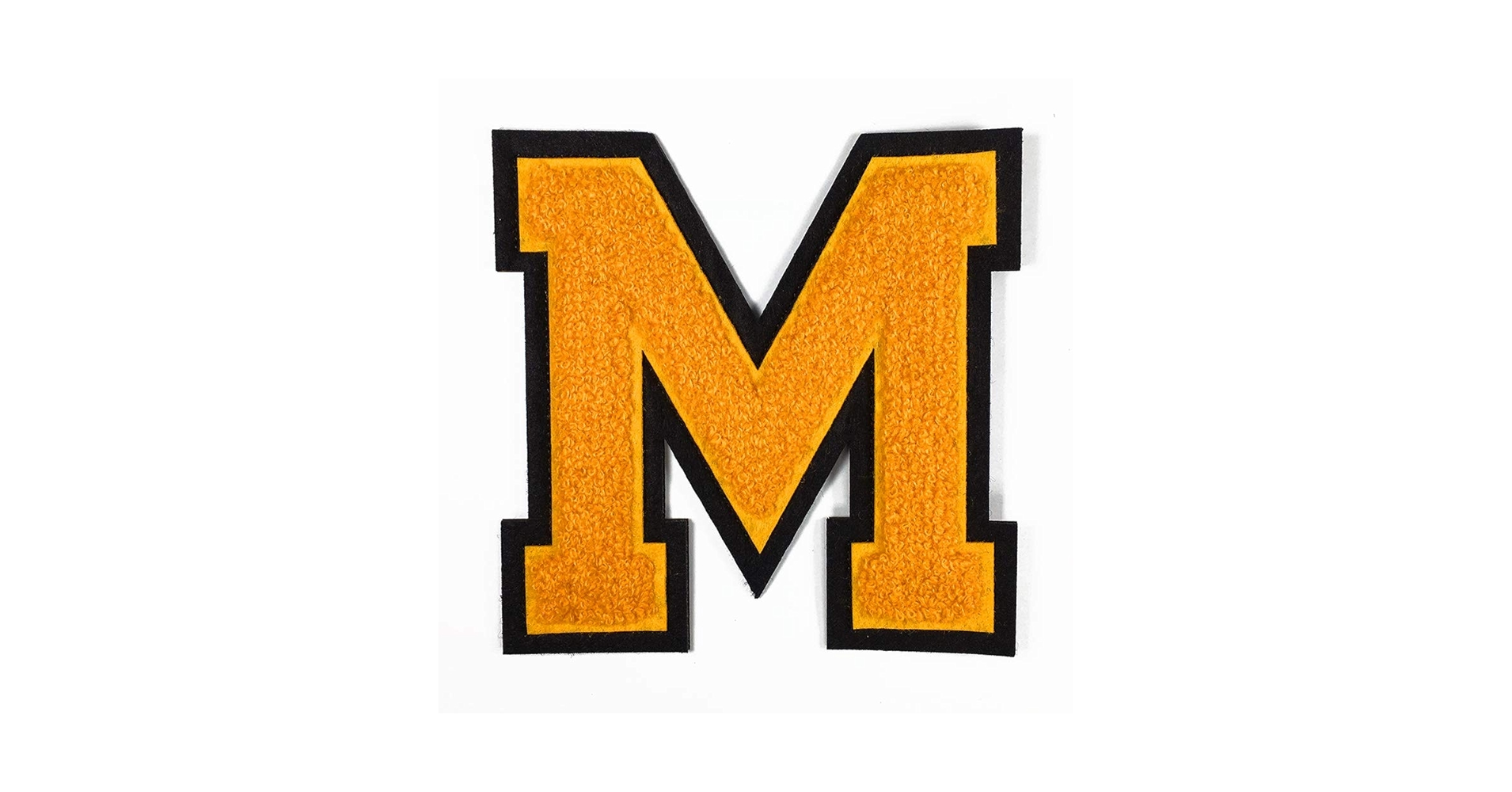 Amazon.com: Letter M - Chenille Stitch Varsity Iron-On Patch