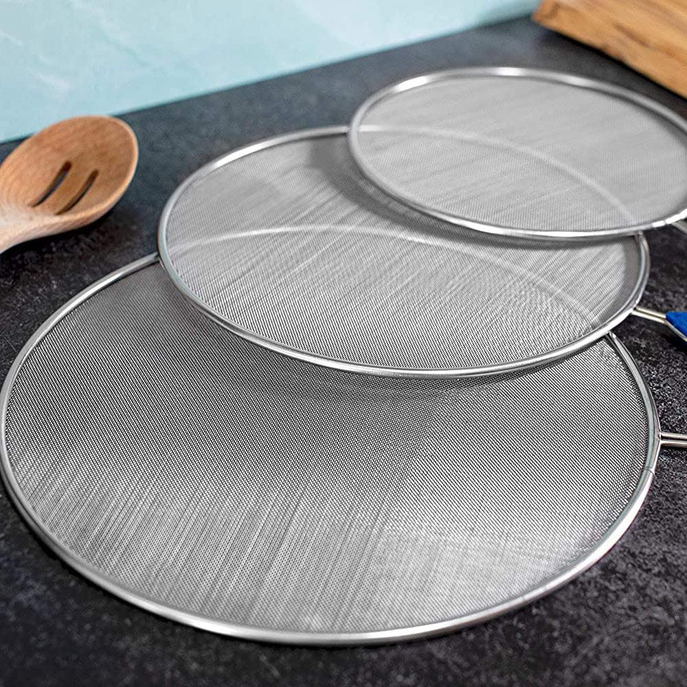 Yuemsh 3 Pack Grease Splatter Screen for Frying Pan Cooking,Stainless Steel Guard,Hot Oil Shield to Stop Prime Burn - Image 3