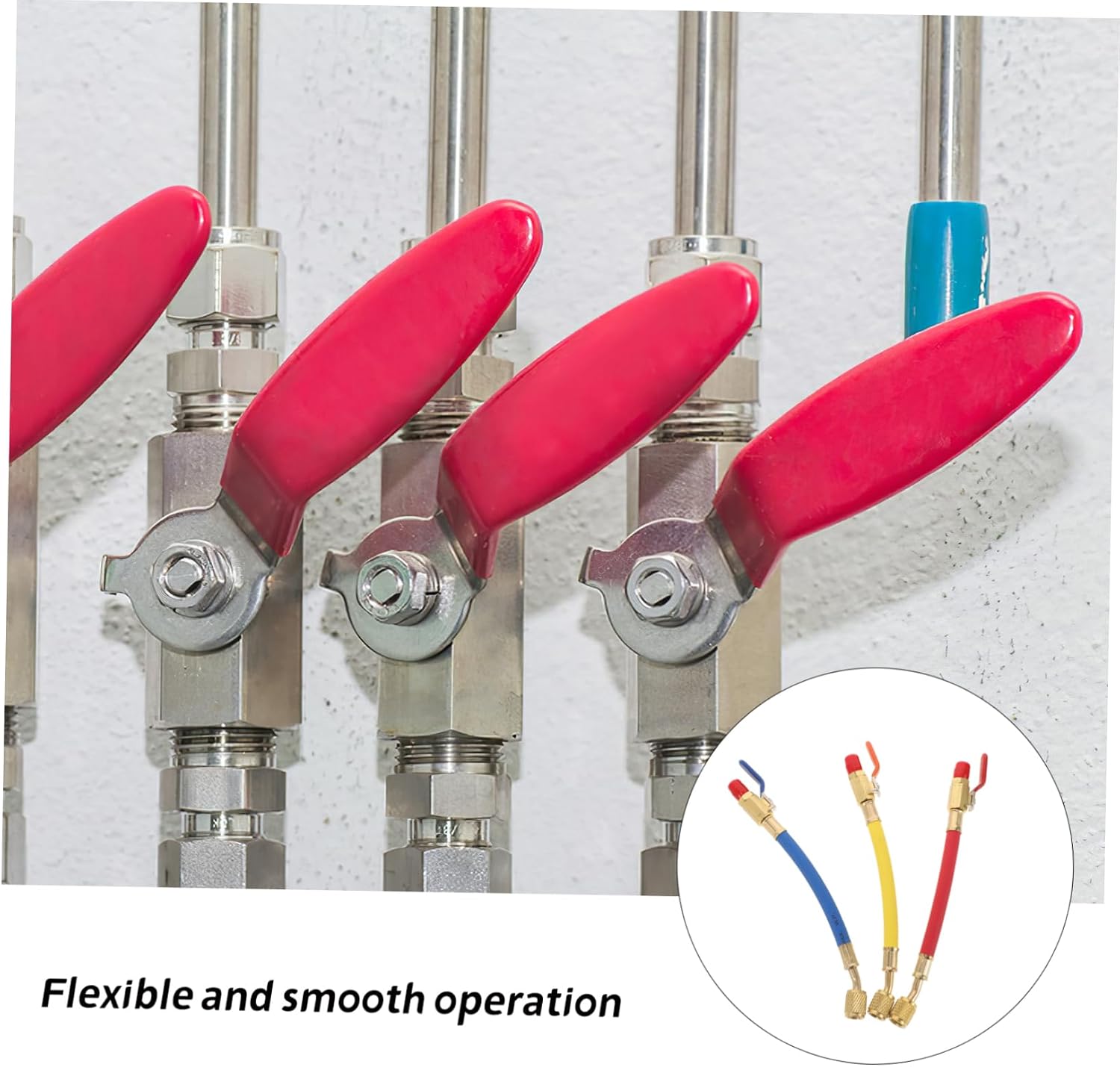MAGICLULU 3Pcs Charging Hose with Ball Valves Hvac Hoses for Maintenance Professional Refrigeration Tools