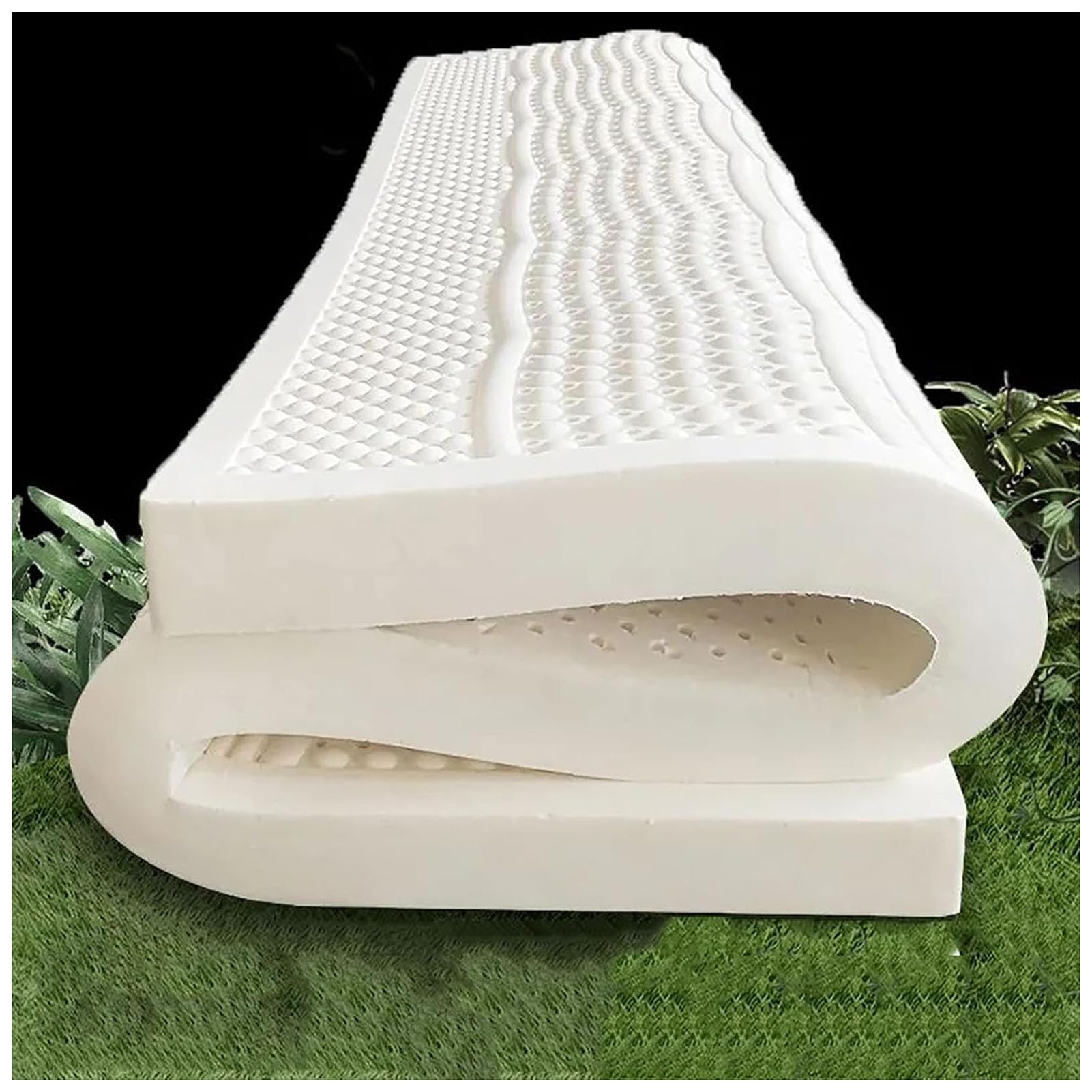 Premium King Size 193 x 203 x 5,1 cm Hybrid Natural Latex Antidecubito Materasso Doppio Lato Isolamento del Movimento Supporto Sollievo di Pressione per il Massimo Comfort
