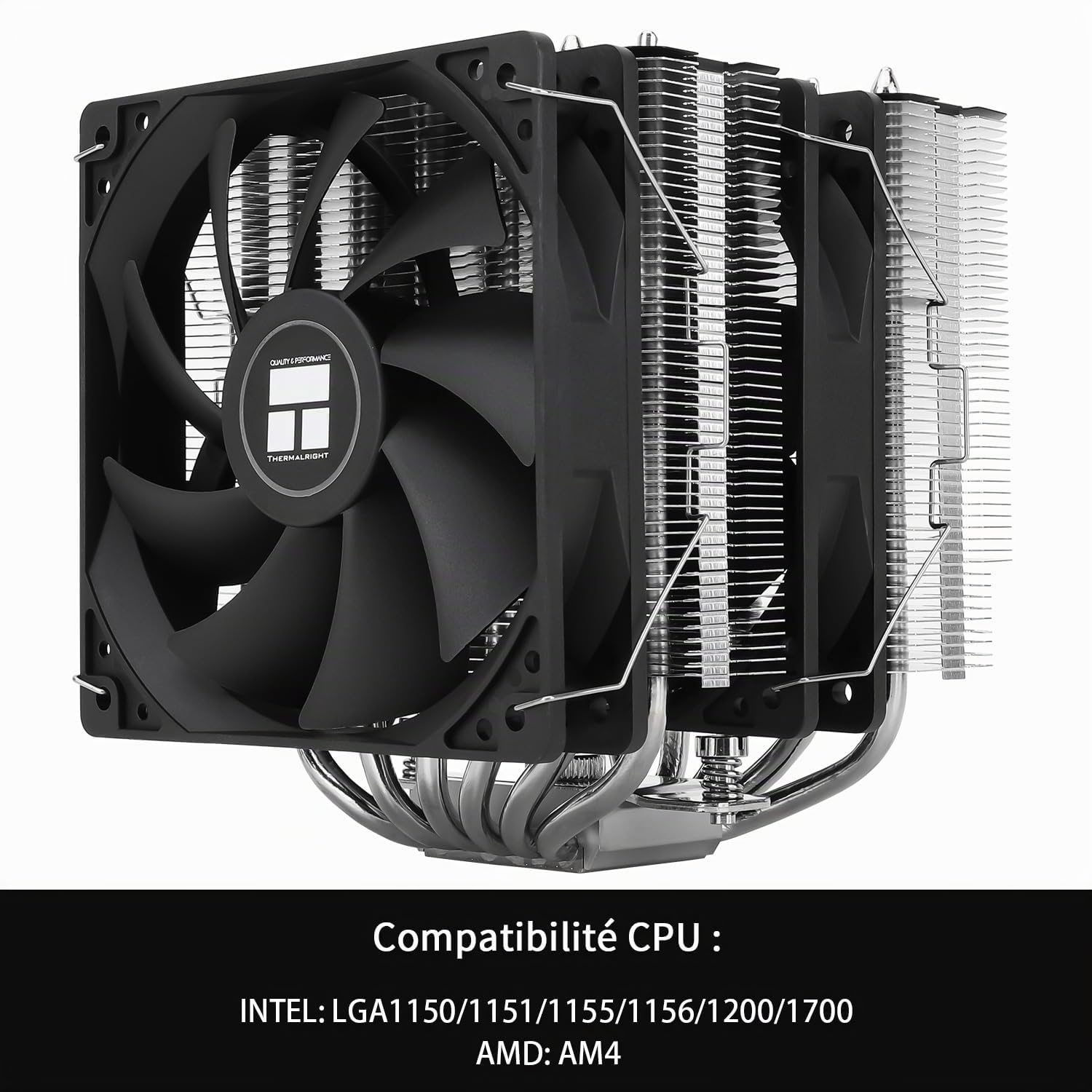 Thermalright Peerless Assassin 120 SE Refroidisseur d'air CPU, PA120 SE, 6 caloducs refroidisseur de CPU, double ventilateur TL-C12C PWM,technologie AGHP, pour AMD AM4 AM5/Intel 1700/1150/1151/1200
