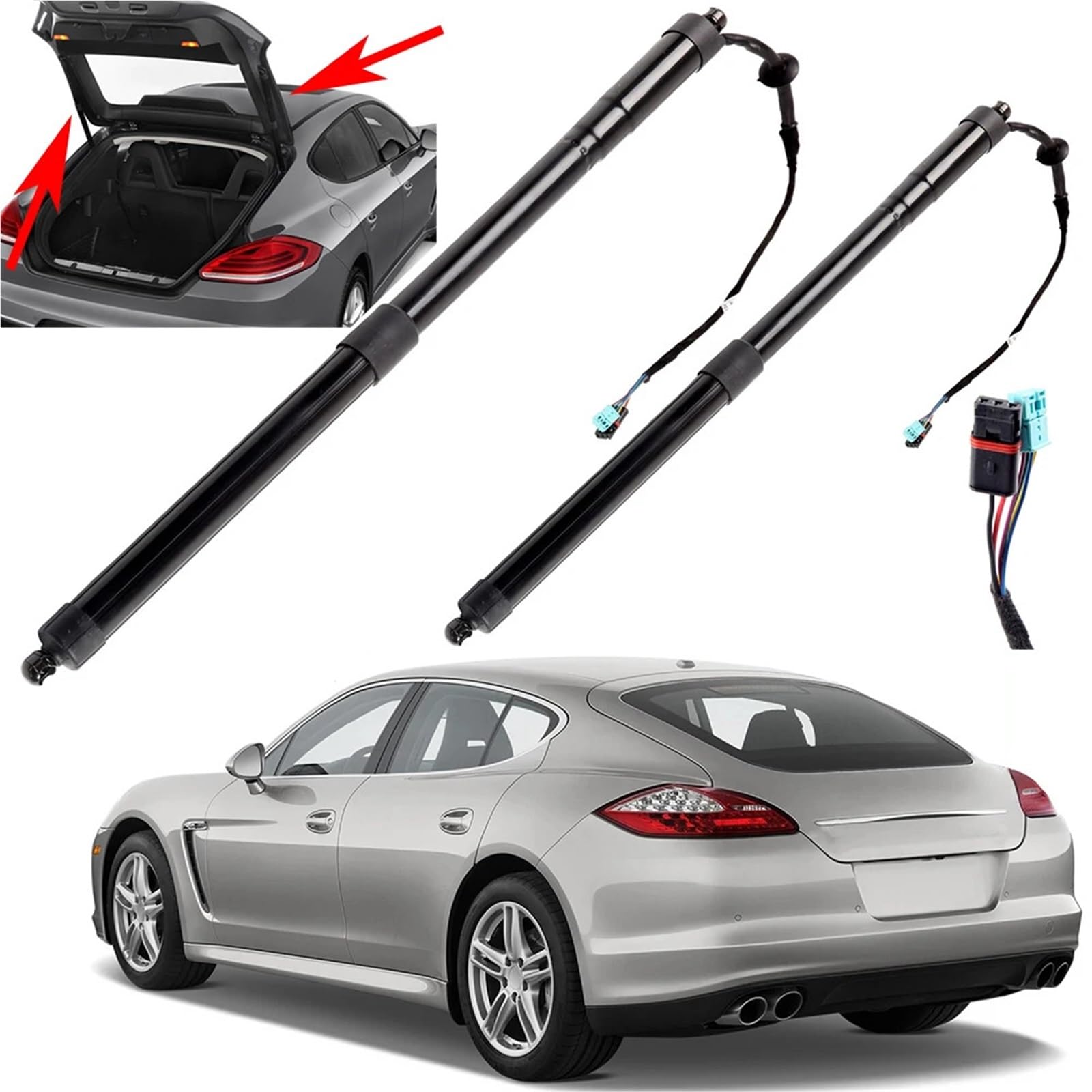 sprężyna gazowa do maski Pasuje do Porsche Panamera 970 2009-2016 Elektryczne siłowniki klapy bagażnika, lewe, prawe, uniwersalne 97051257312(PAIR)