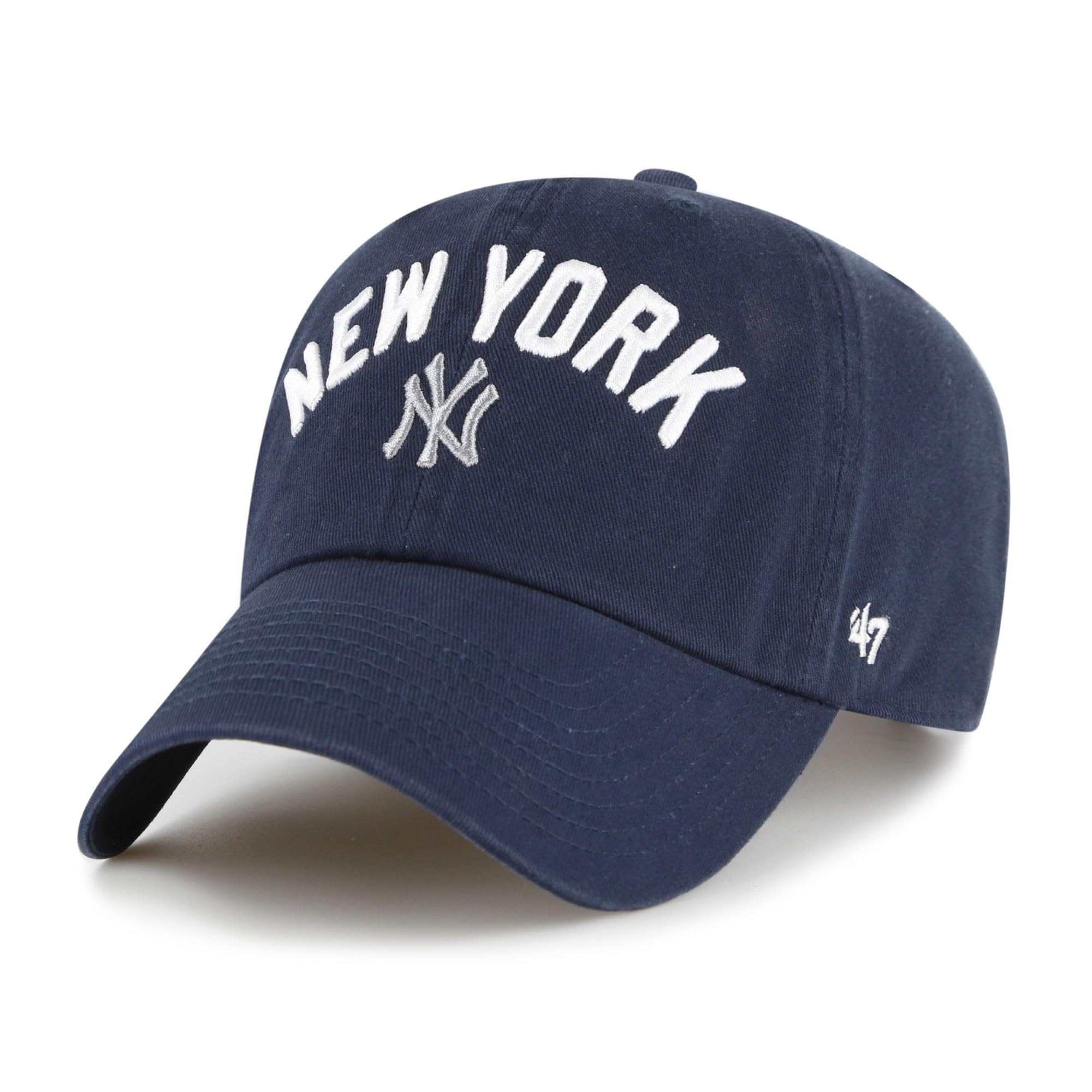 47 New York Yankees MLB Script Clean Up Navy Blue Adjustable Cap โ image 1