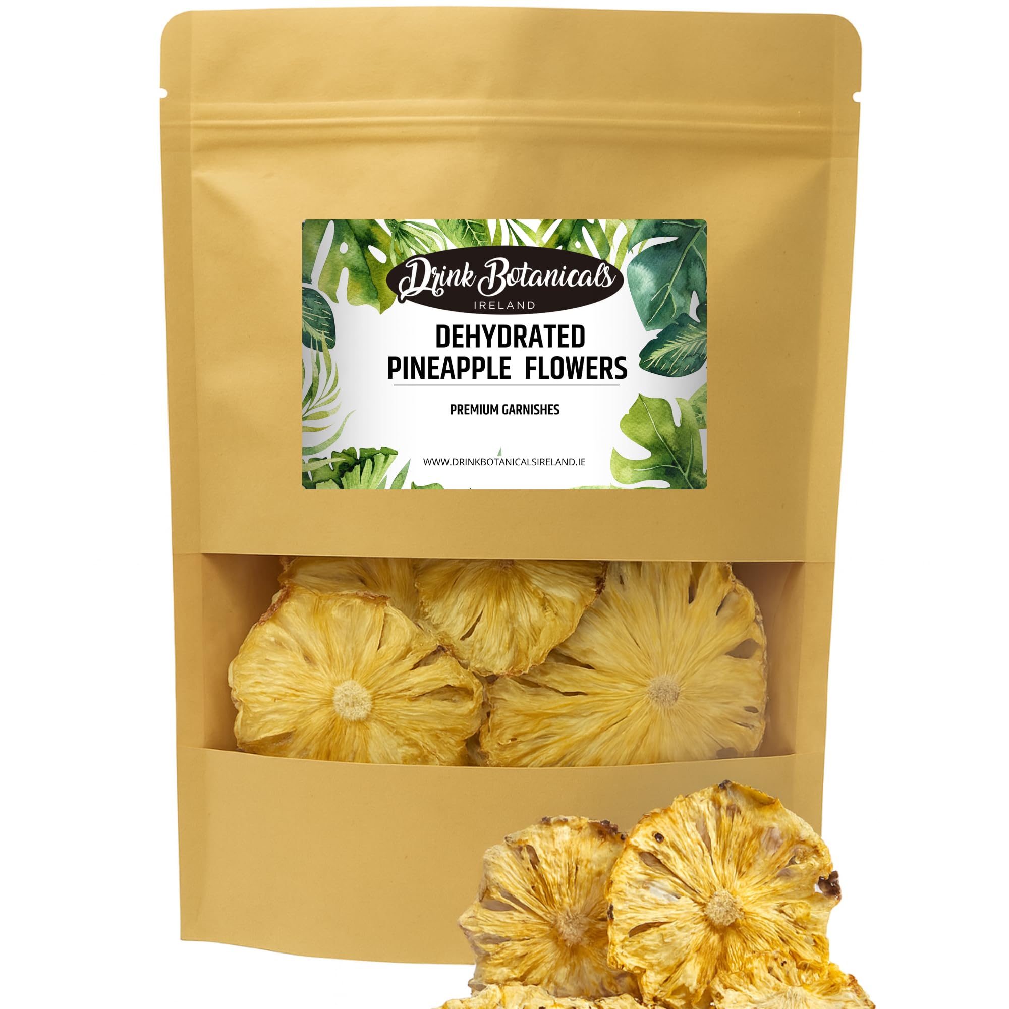 Dehydrated Dried Pineapple Flower Rings | 17+Slices Approx | 100% Natural | Dried Pineapples | No Added Sugar | Pineapples For Cocktails, Baking, Cakes, Snacking, Cooking, Decoration |100 Grams, 3.5oz