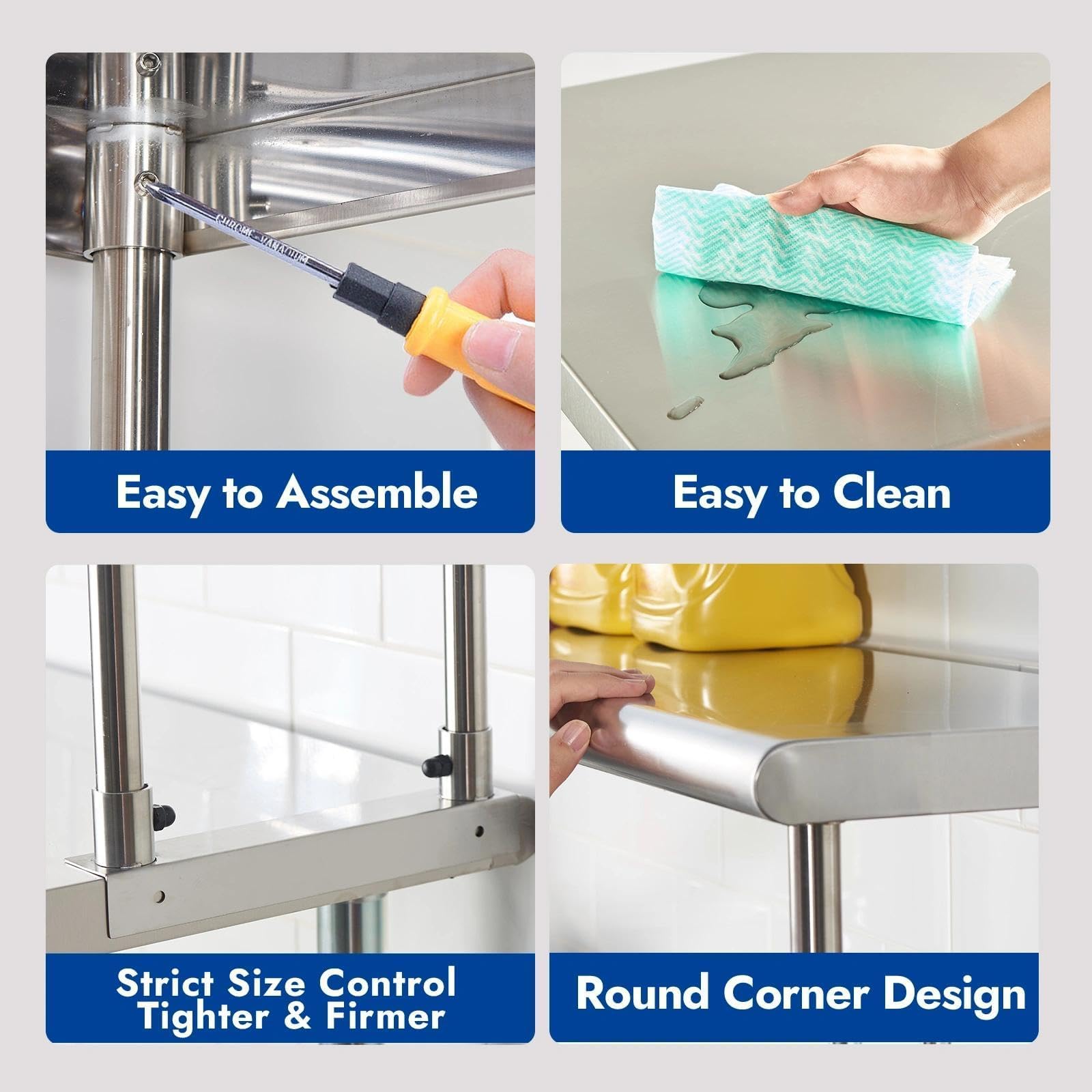 APLSS Stainless Steel Overshelf - 2 Tier -6