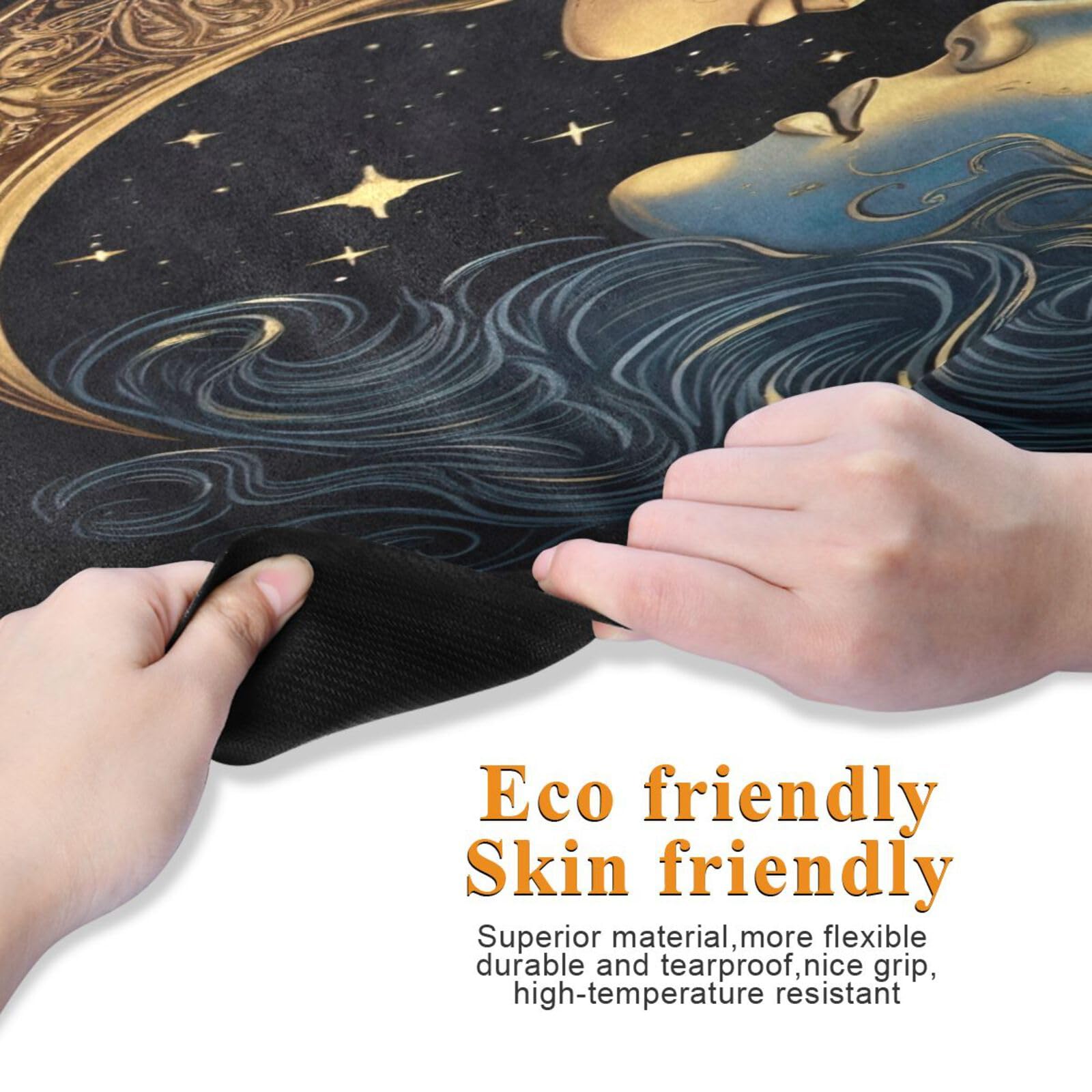 FLildon Sun and Moon Yoga Mat Thick Non Slip Yoga Mat Workout Mat for Men Women, Exercise & Exercise Mat for Home Gym, Yoga, Pilates, Stretching, and Floor