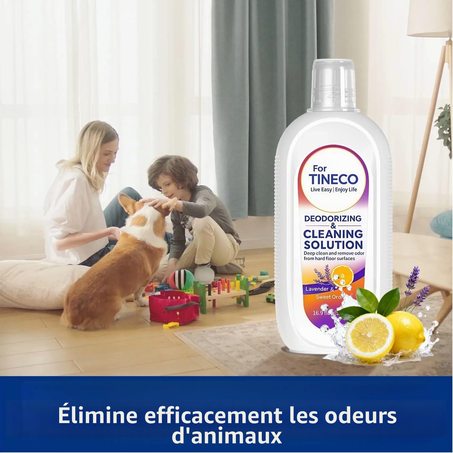 Solution Nettoyante Pour Sols, Lot De Trois Bouteilles De 500 Ml De Liquide Parfumé À La Lavande Et À L'orange Douce, Compatible Avec Tineco IFloor/Floor One S3/S5/Combo/S6/S7 Pro/Breeze